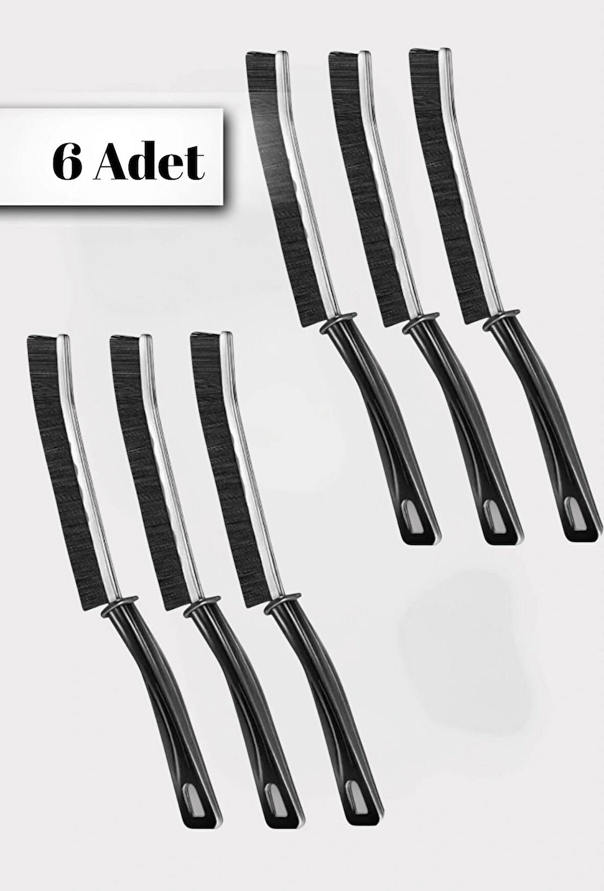 6'lı Dar Alan Temizlik Fırçası Seti | Çoklu Paket | Radyatör, Cam Kanalı, Fayans Temizleyici Fırça