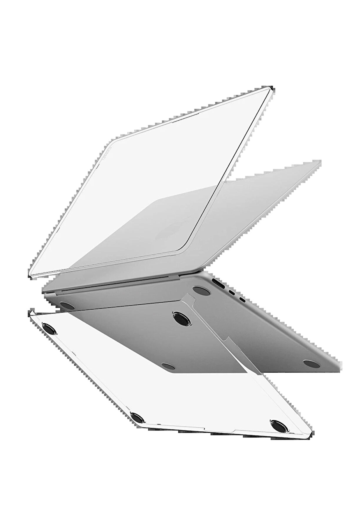 MacBook Air 13.6 Inç Uyumlu Şeffaf Premium Kapak – M2/m3/m4 Çip (A2681, A3113, A3240), Yüksek Kalite, Ince ve Hafif Koruyucu Kılıf, Darbeye Dayanıklı, Şık Tasarım