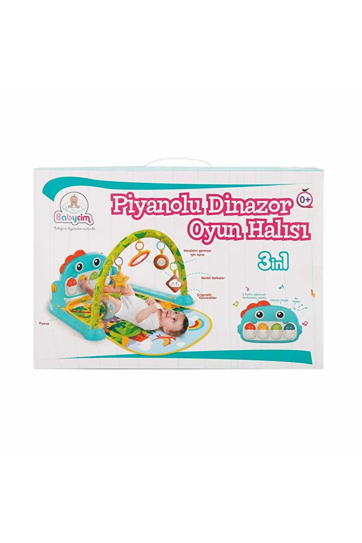 Babycim Piyanolu Dinazor Oyun Halısı Aktivite Oyun