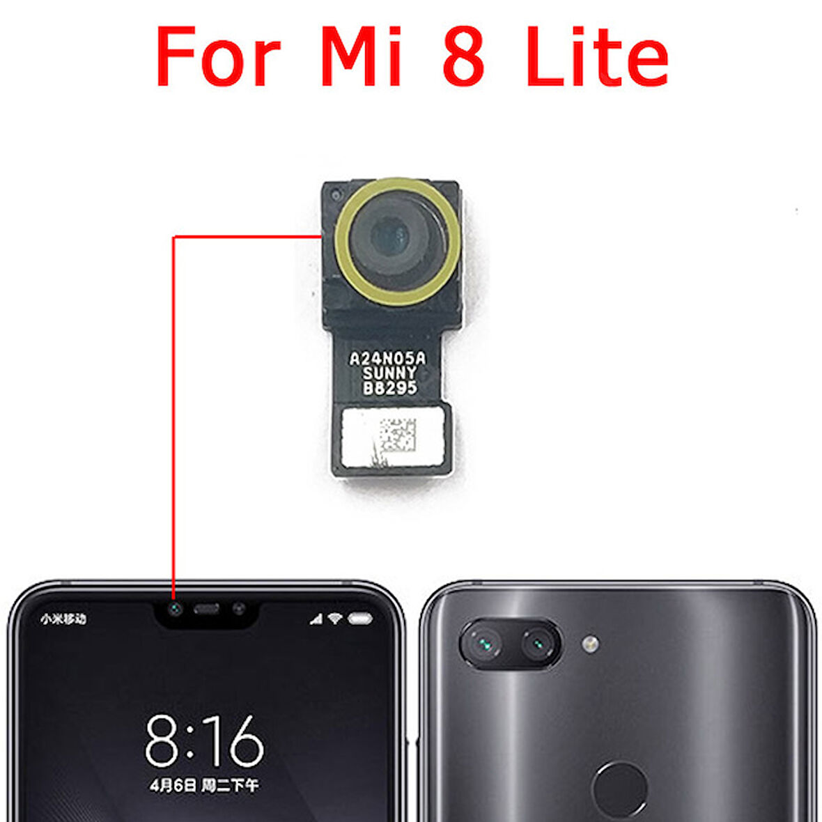 Tkgz Xiaomi Mİ8 LİTE ORJ Ön Kamera