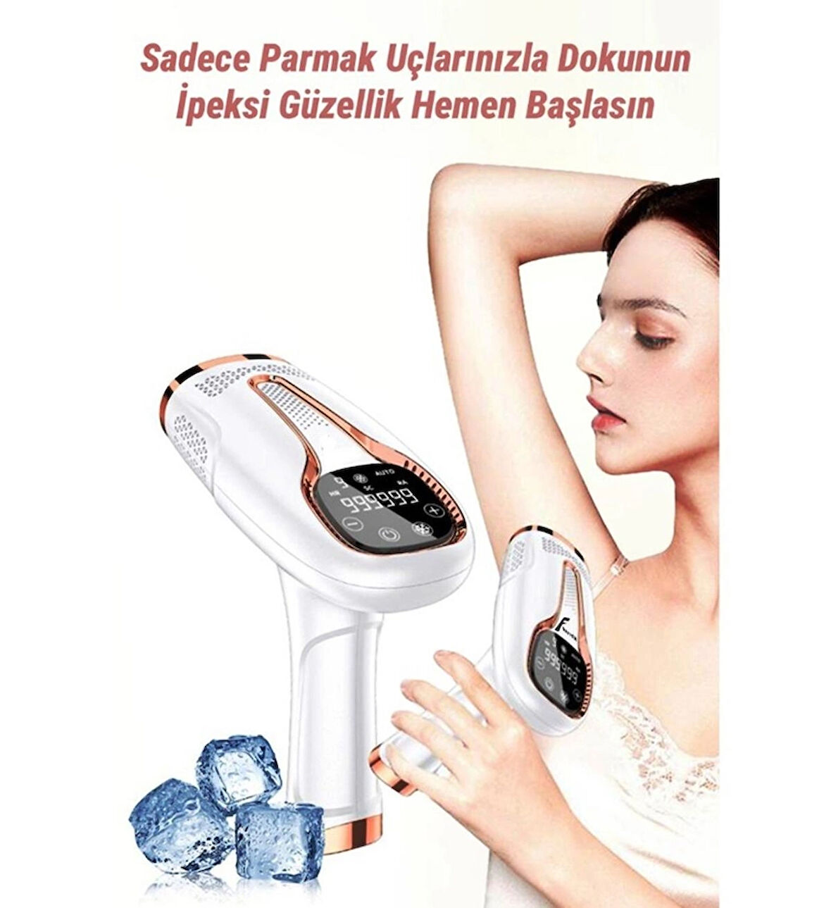 Yeni Nesil IPL Buz Lazer Cihazı Otomatik/Manuel Ayarlanbilir Seviye Tüm vücut Epilasyon 999.999 Atım