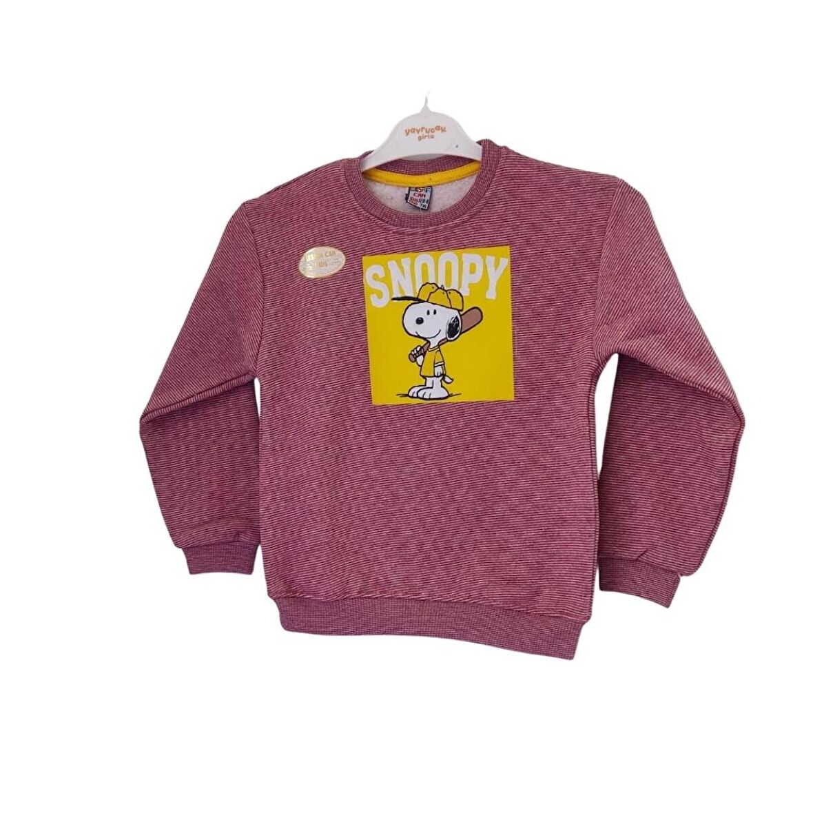 KESKİN ÜÇ İP ŞARDONLU SNOOPY BASKILI ERKEK ÇOCUK SWEAT