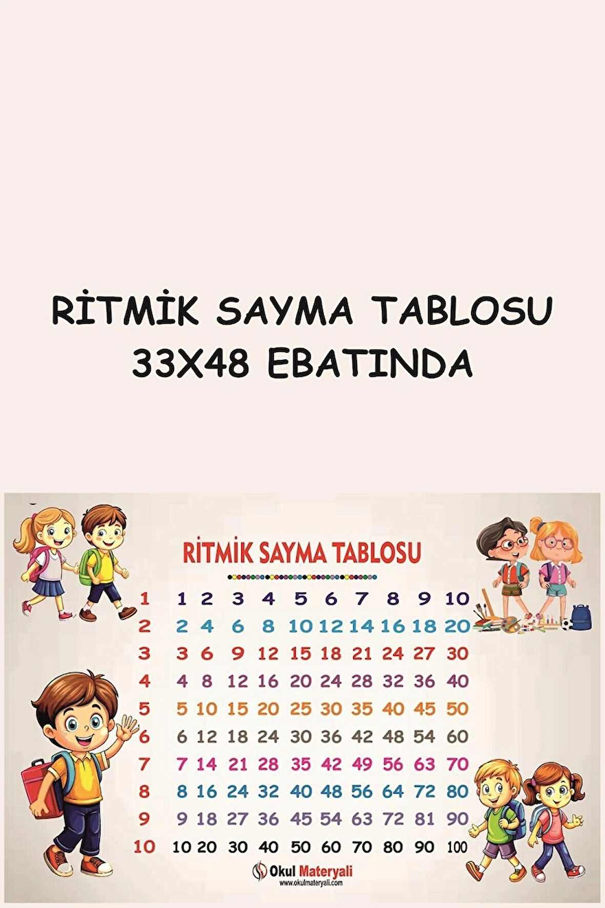 RİTMİK SAYMA TABLOSU 33X48 CM