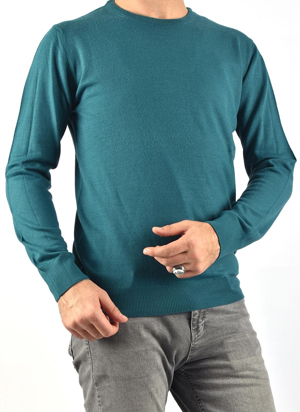 ET 3621 TWİSTER BİSİKLET YAKA KAZAK/PETROL/S