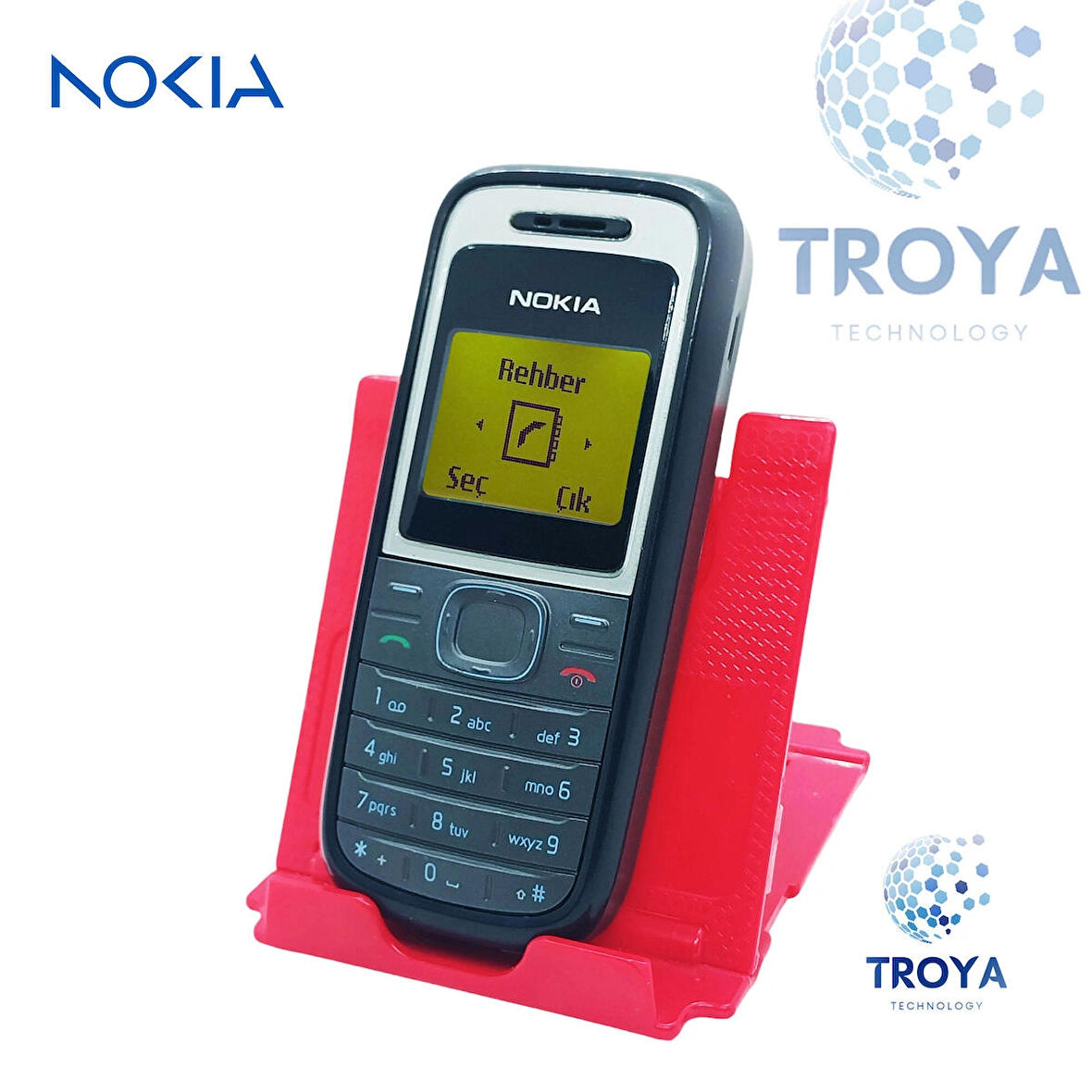 Nokia 1200 Tuşlu Cep Telefonu, Kolay Kullanım, Tek Tuşla Arama, Asker Telefonu, El Fenerli