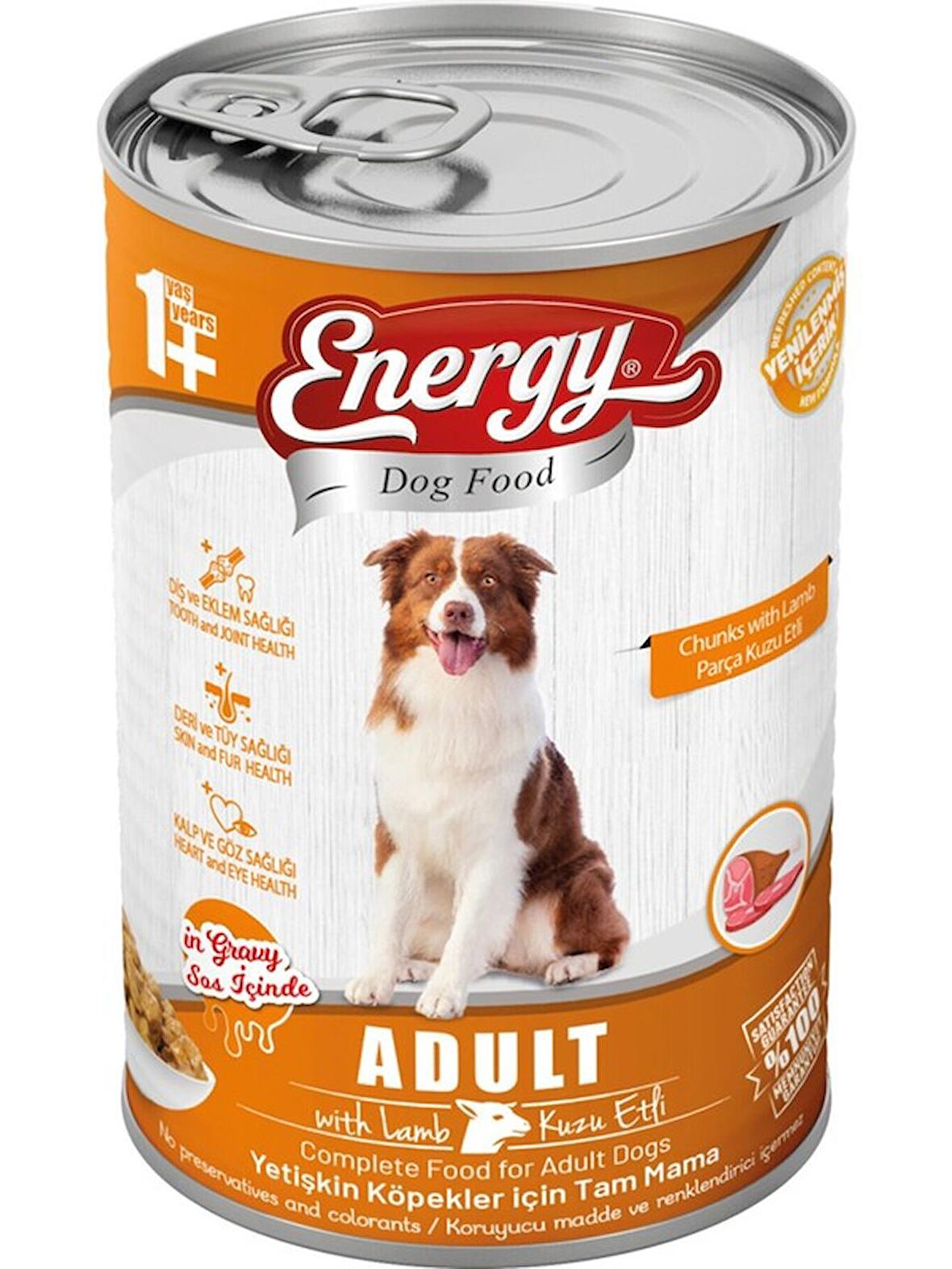Energy Kuzu Etli Yetişkin Islak Köpek Maması 415 gr X 20 ADET