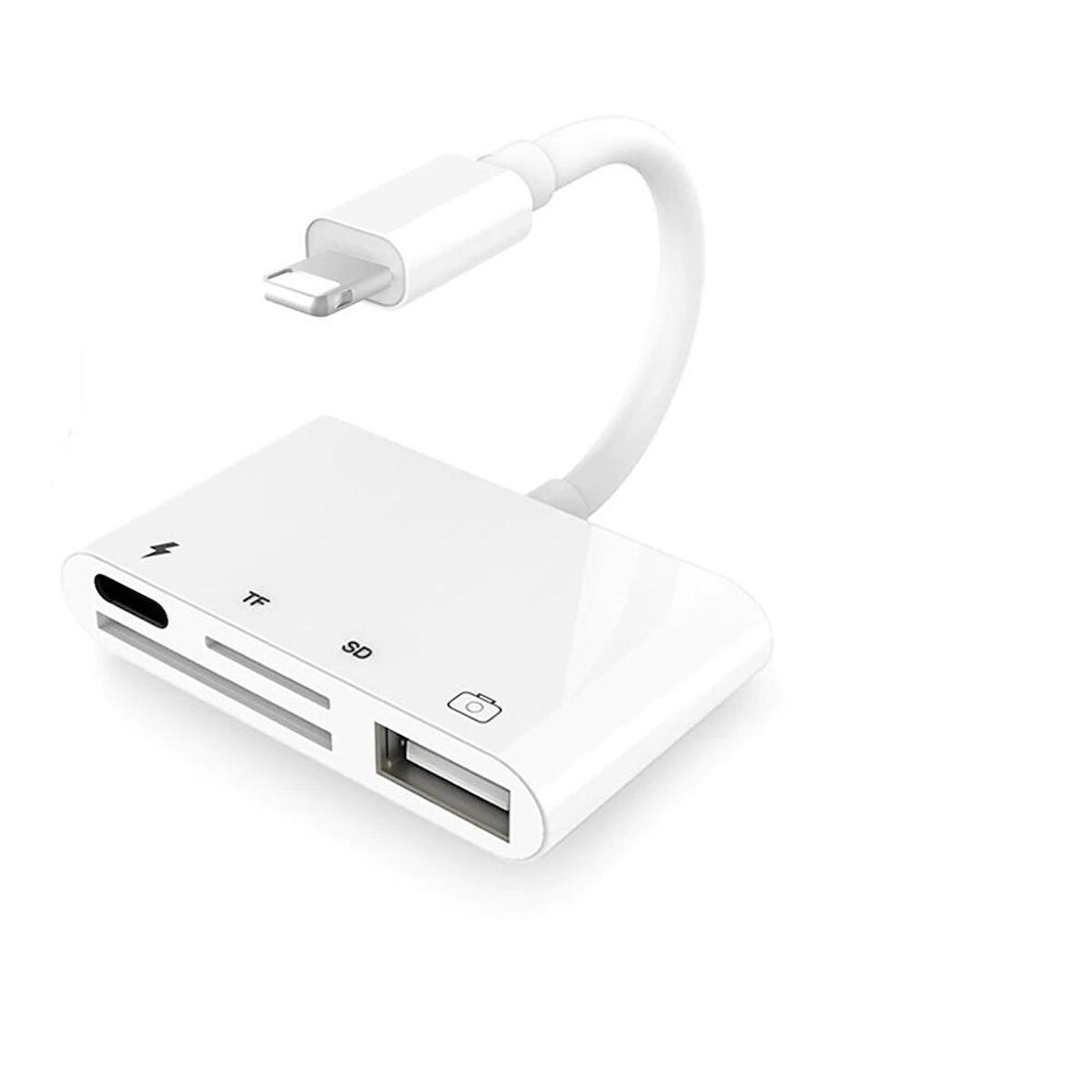 Apple Lightning To USB Lightning Micro Sd Tf Kart Okuyucu Çevirici Dönüştürücü Adaptör