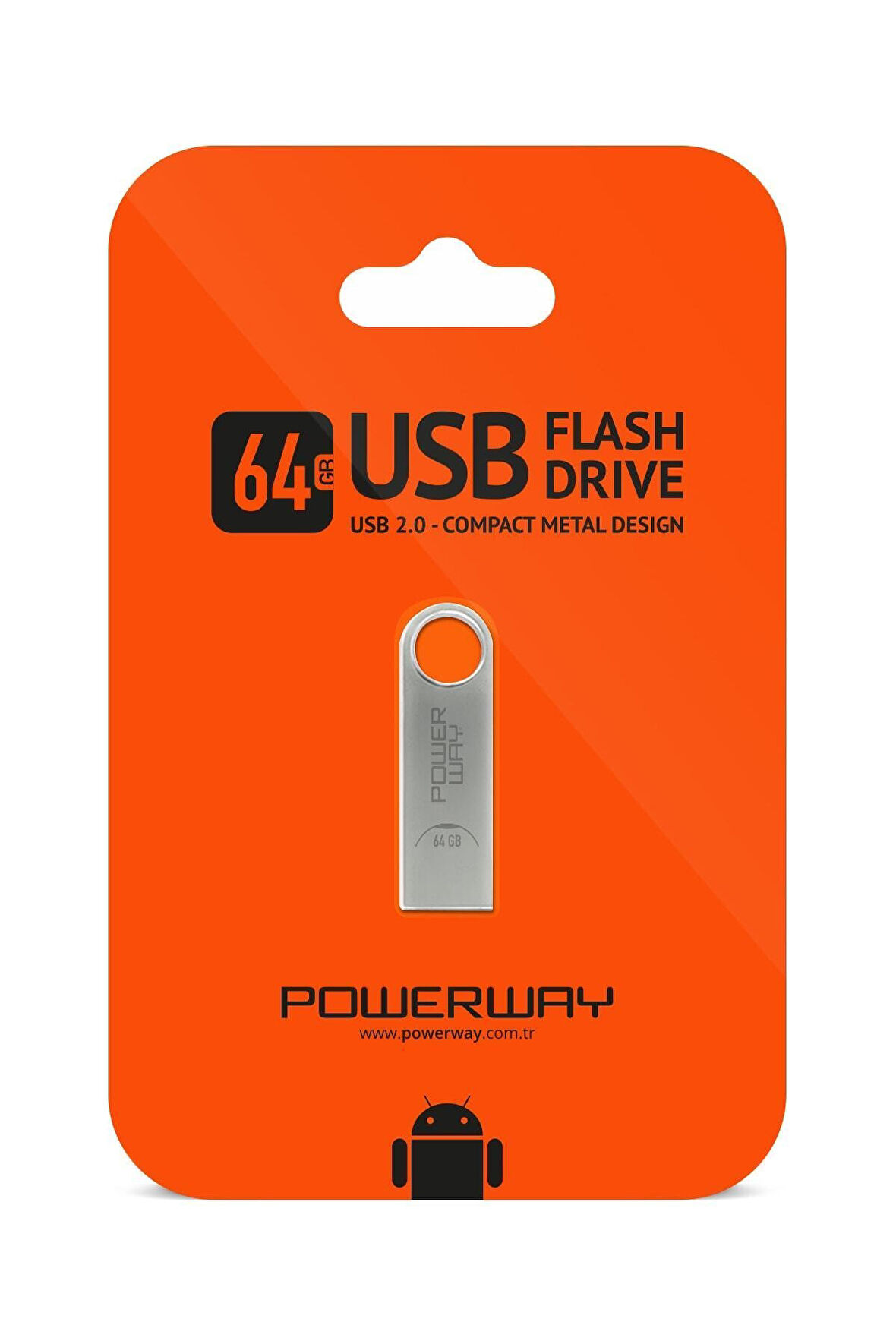 Powerway 64 Gb Usb 2.0 Metal Kasa Flash Bellek