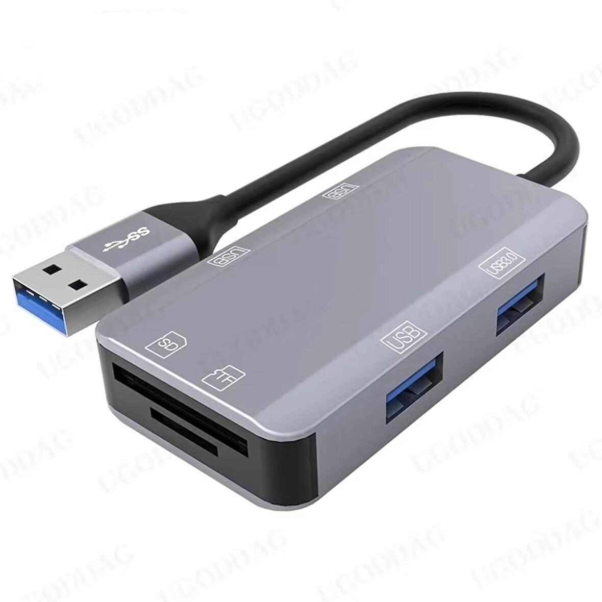 Usb 3.0 4 Port Çoklayıcı-Microsd-Sd Kart Okuyucu