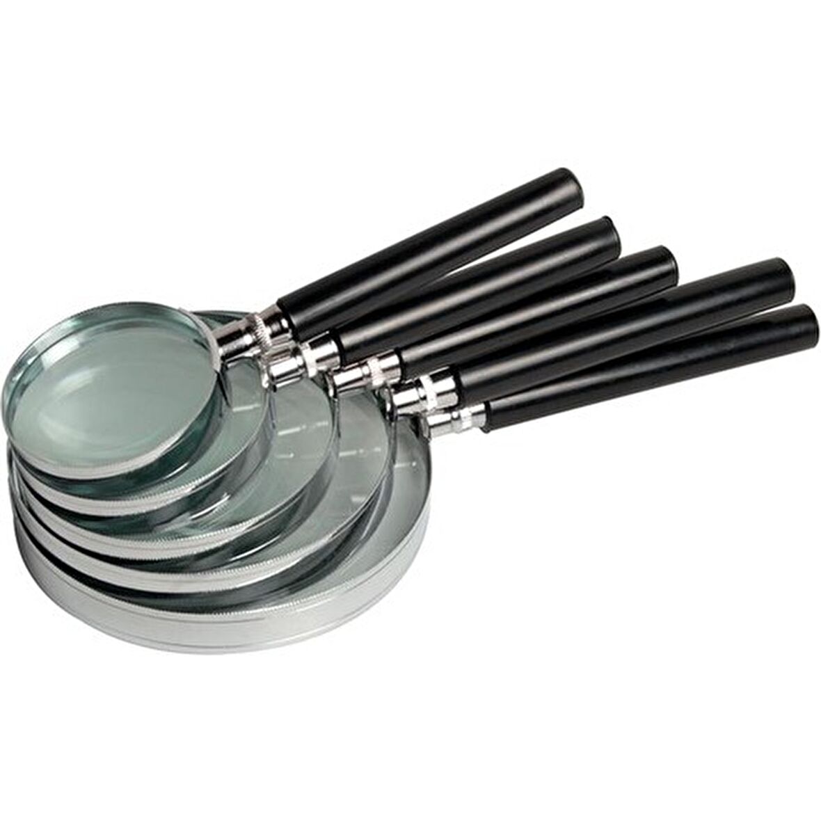 375G 5X Metal Çerçeve Büyüteç 75mm