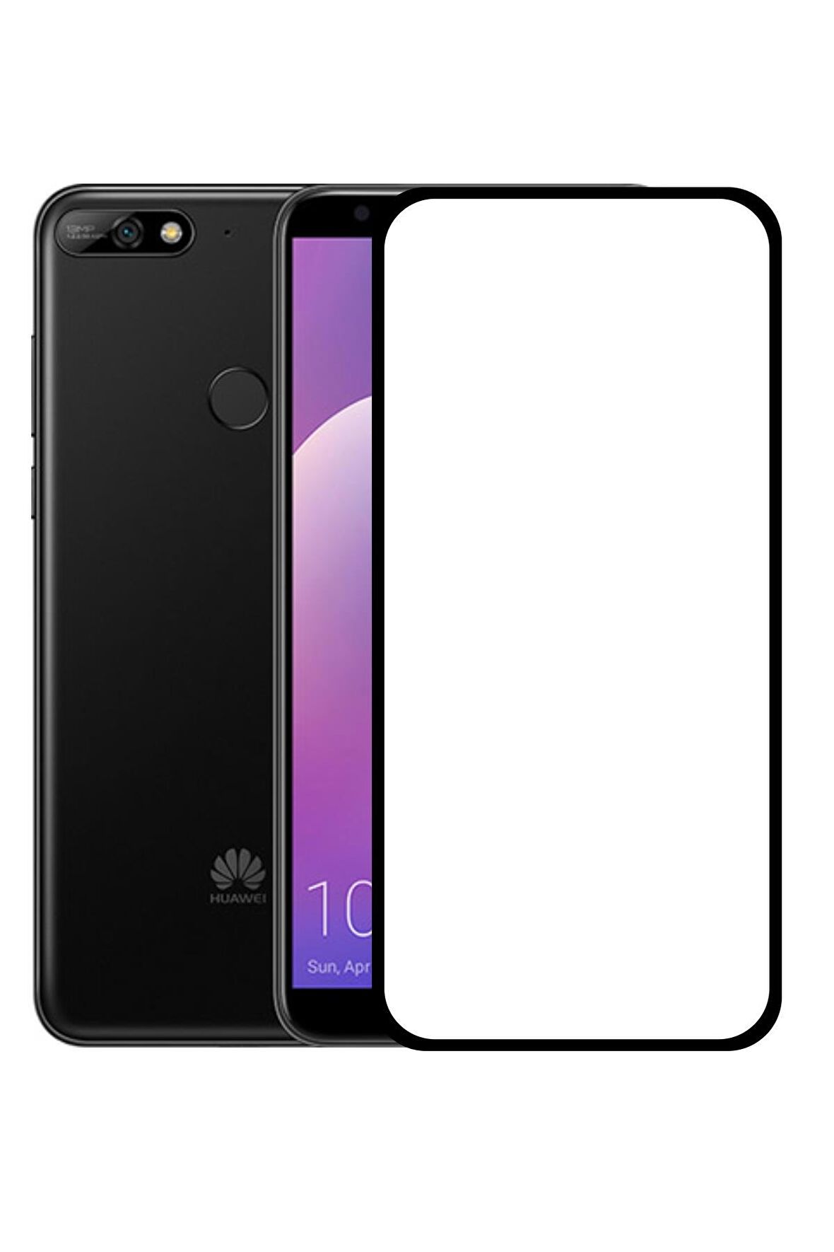 Huawei Y7 2018 Seramik Temperli Cam Tam Kaplama Ekran Koruyucu