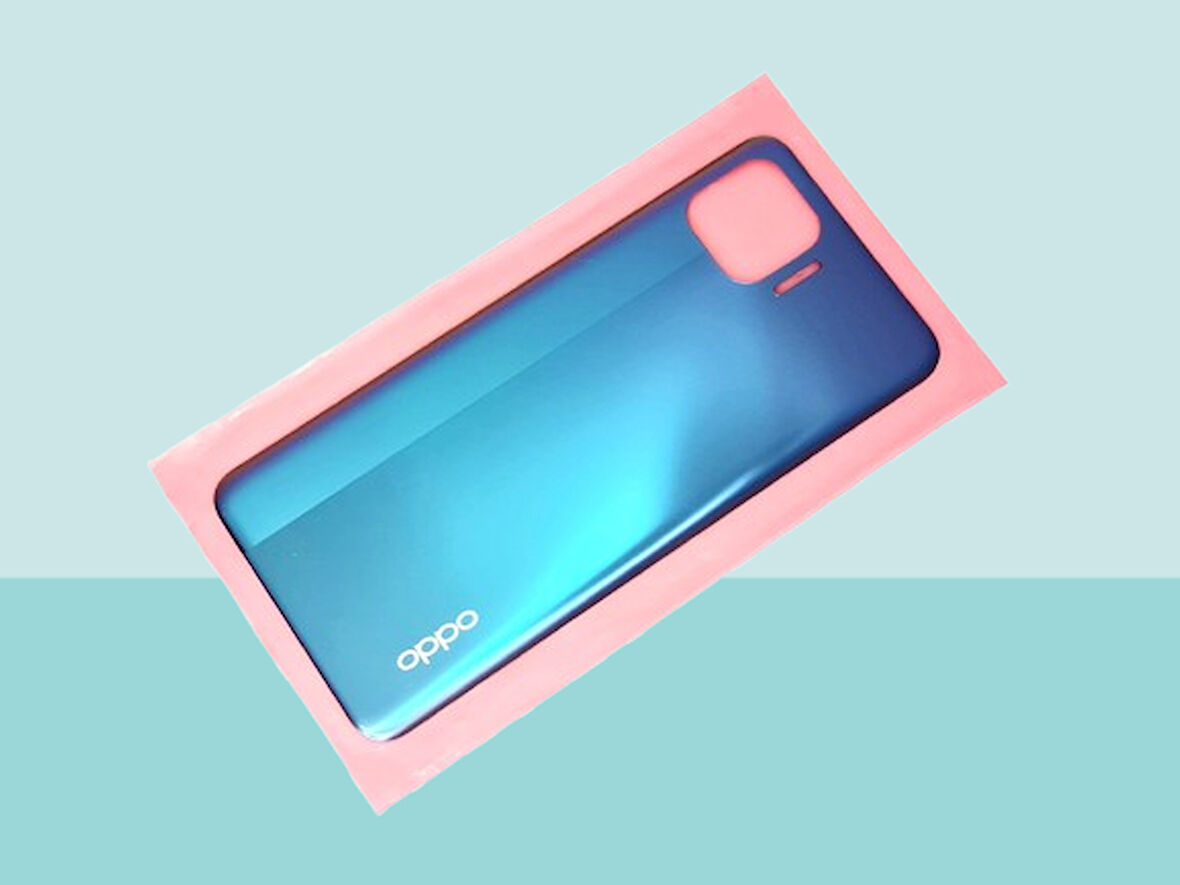 Oppo Reno 4 Lite Uyumlu Arka Kapak Batarya Kapağı - MAVİ