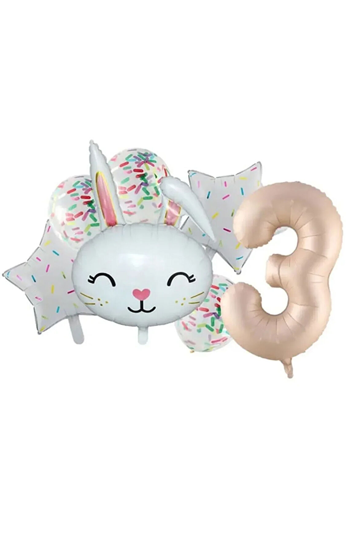 TAVŞAN KAFA YAŞ FOLYO BALON SET