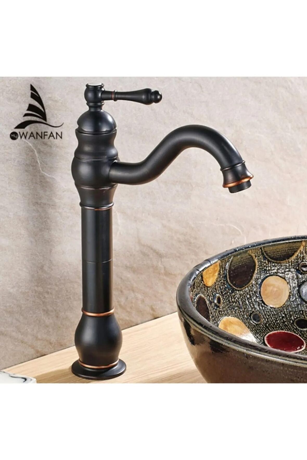 Banyo Çanak Lavabo Bataryası Siyah Yeni Ürün 360 Derece Döner Başlıklı 5 Yıl Garantili