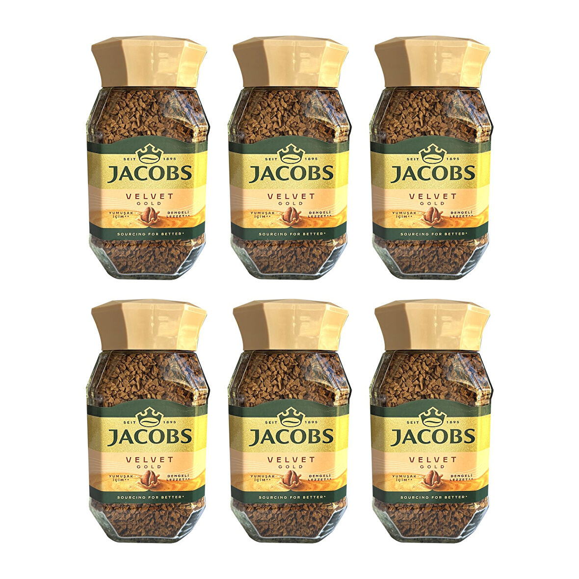 Jacobs Velvet Gold 100 gr Çözünebilir Kahve x 6 Adet