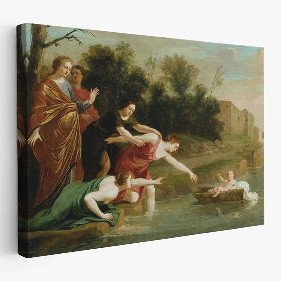 Jacques Stella - Musa'nın Bulunuşu Tablosu - The Finding of Moses-6579