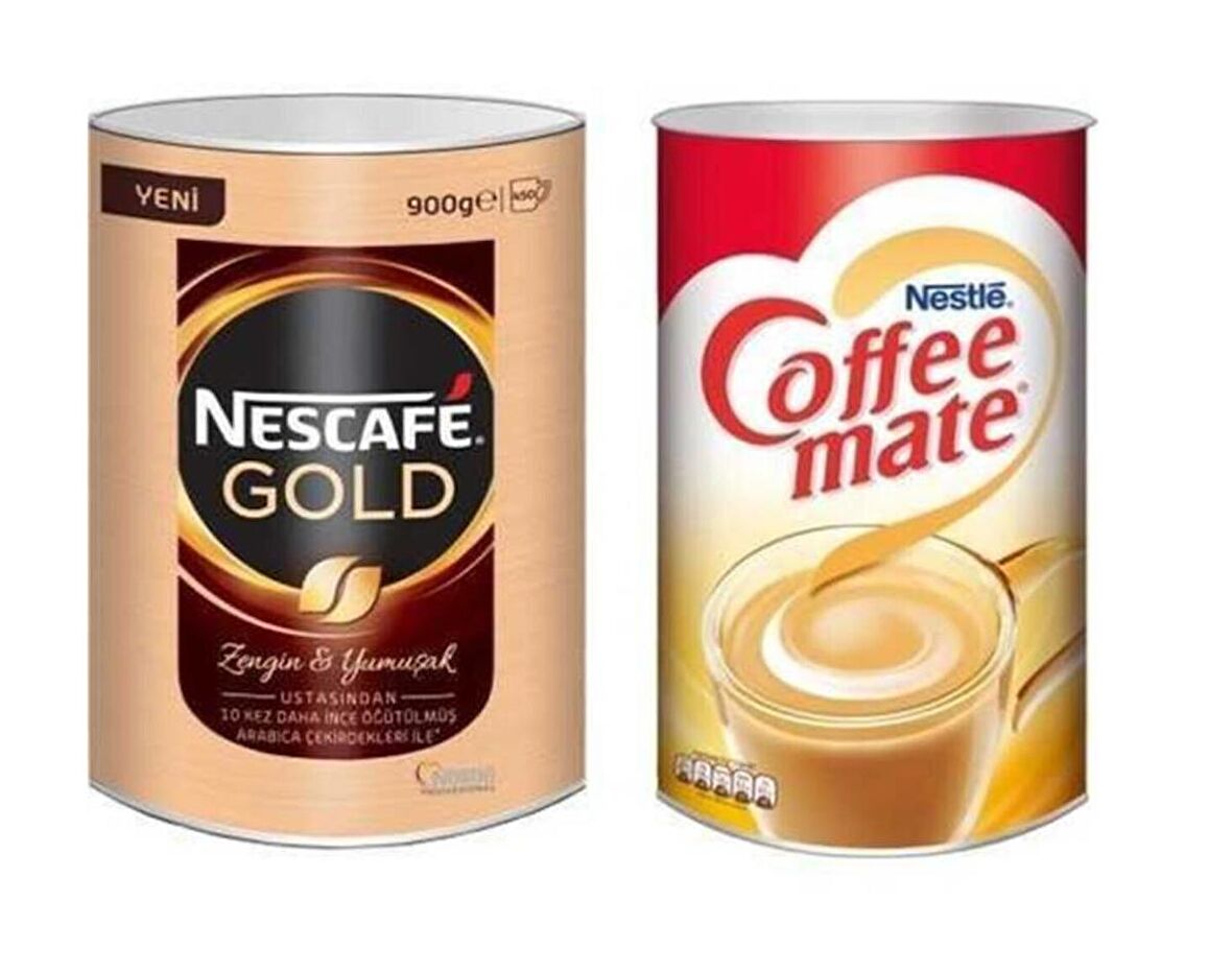 Nescafe Gold 900 Gr Granül Kahve + Coffee Mate 2 KG