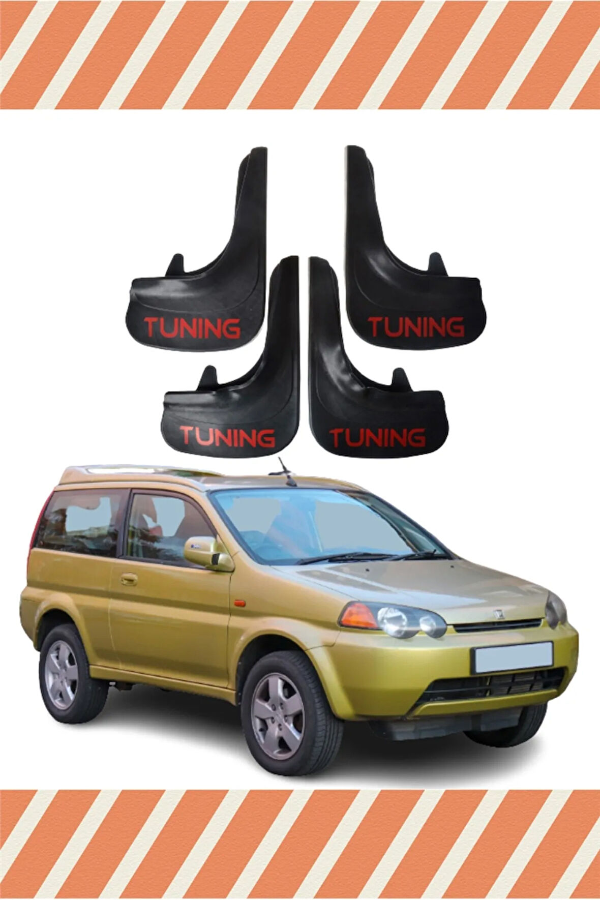 Honda HRV 1998-2006 tuning yazılı 4’lü tozluk çamurluk paçalık
