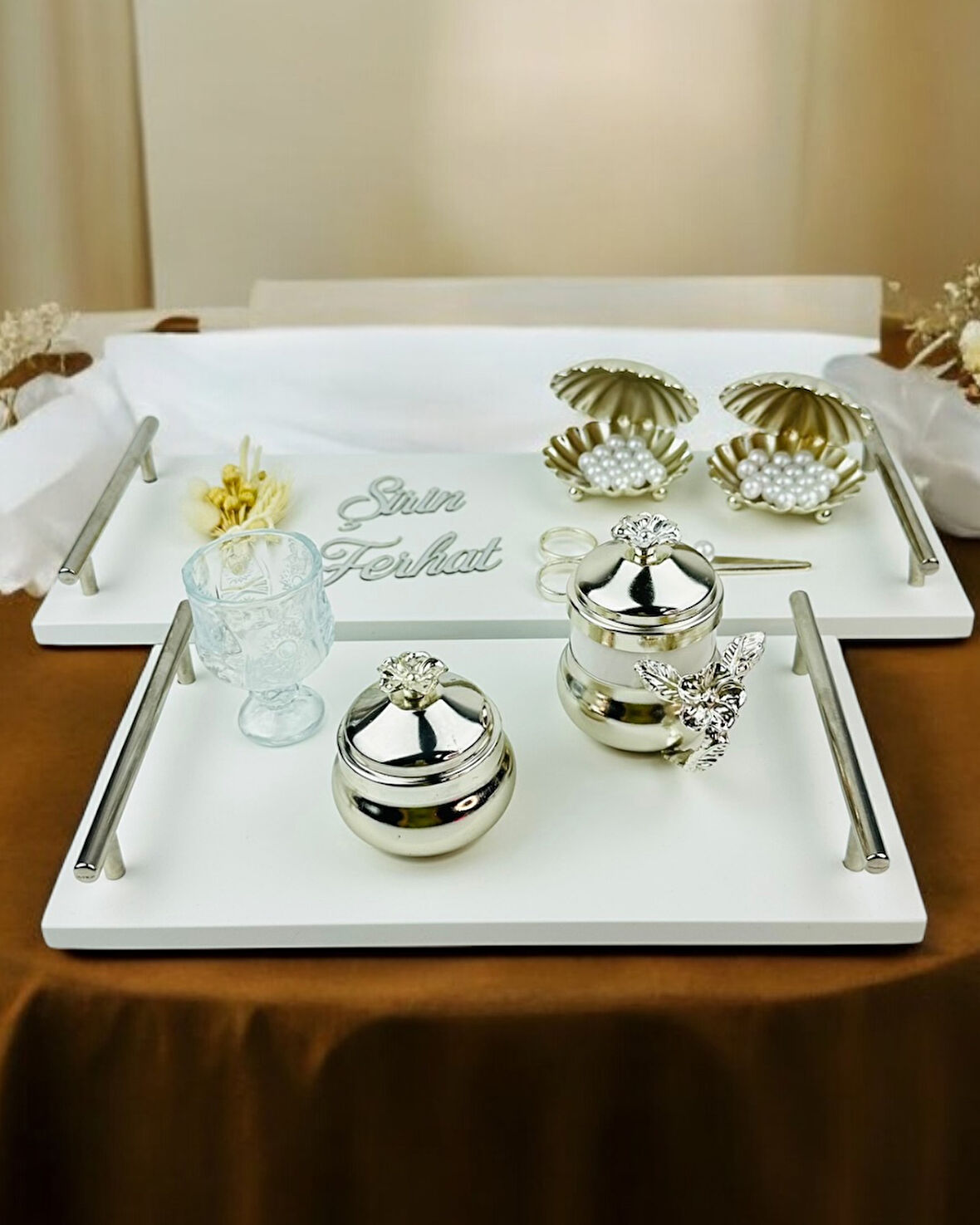 Tranquility Mermer Söz Tepsisi