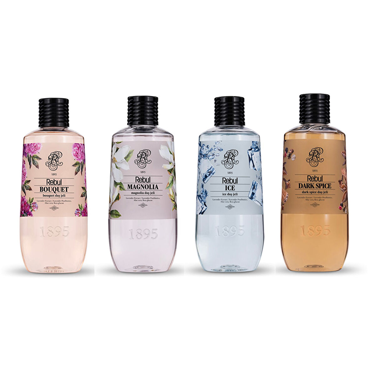 Rebul Duş Jeli 500 ml Magnolia-Ice-Dark Space-Bouquet 4 lü Karma Set