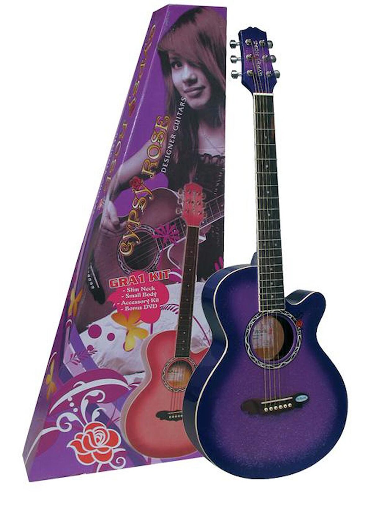 GRA1KCPP Akustik Gitar GYPSY Rose Set