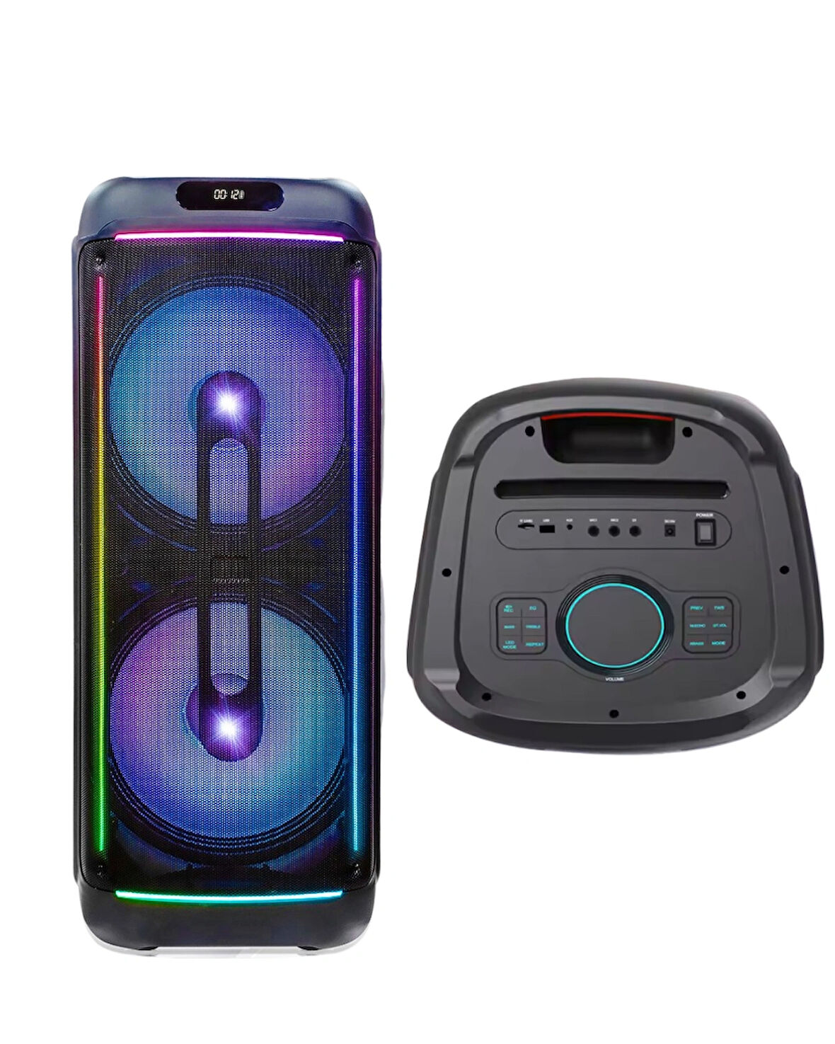 HEPU HP 941 Taşınabilir 160 w rms Bluetooth Parti Hoparlörü 2*15 İnc Woofer High Bass