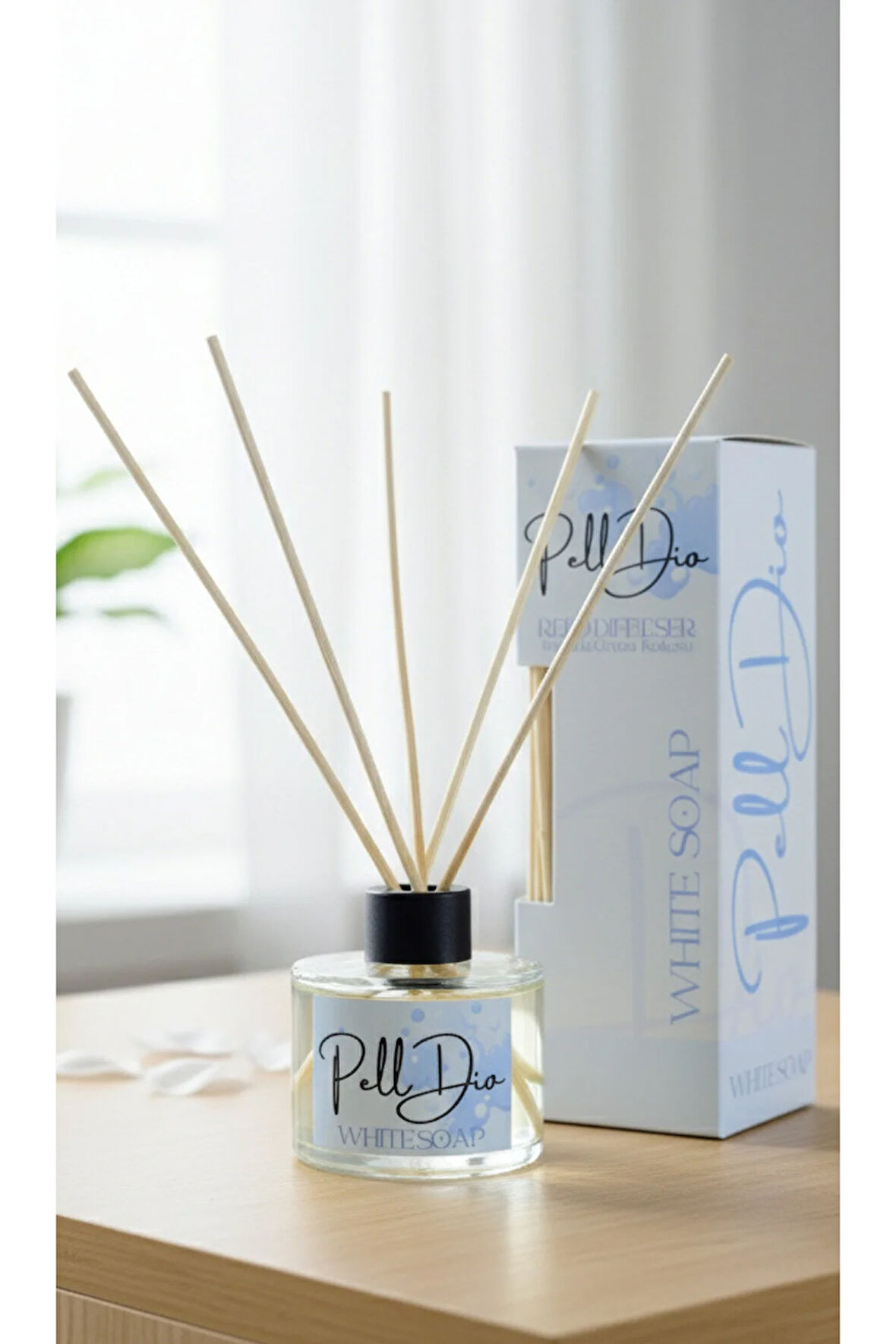 Beyaz Sabun Bambu Çubuklu Ortam Ev Oda Salon Koku Kokusu Ve Oda Parfümü 120 ml