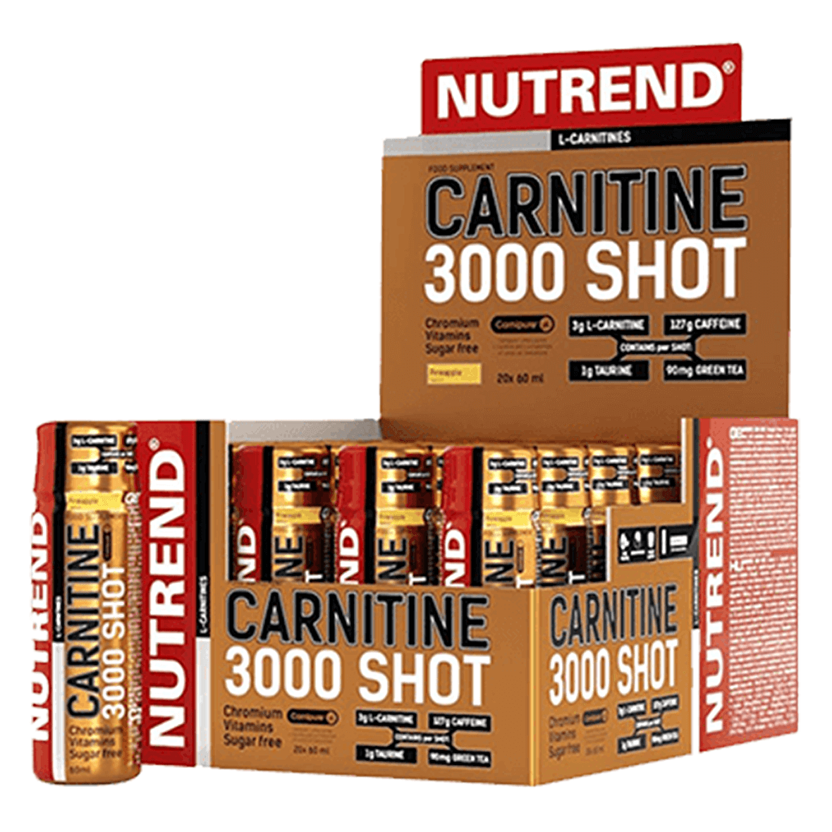 Nutrend L-carnitine Shot 3000mg 20 Ampül Portakallı Termojenik Karnitin