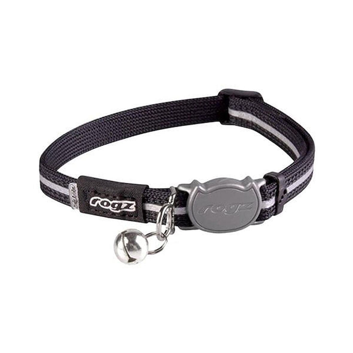 Rogz Catz Alley Cat Halsband Çıngıraklı Kedi Boyun Tasması Siyah Small 1.1x20-31 Cm