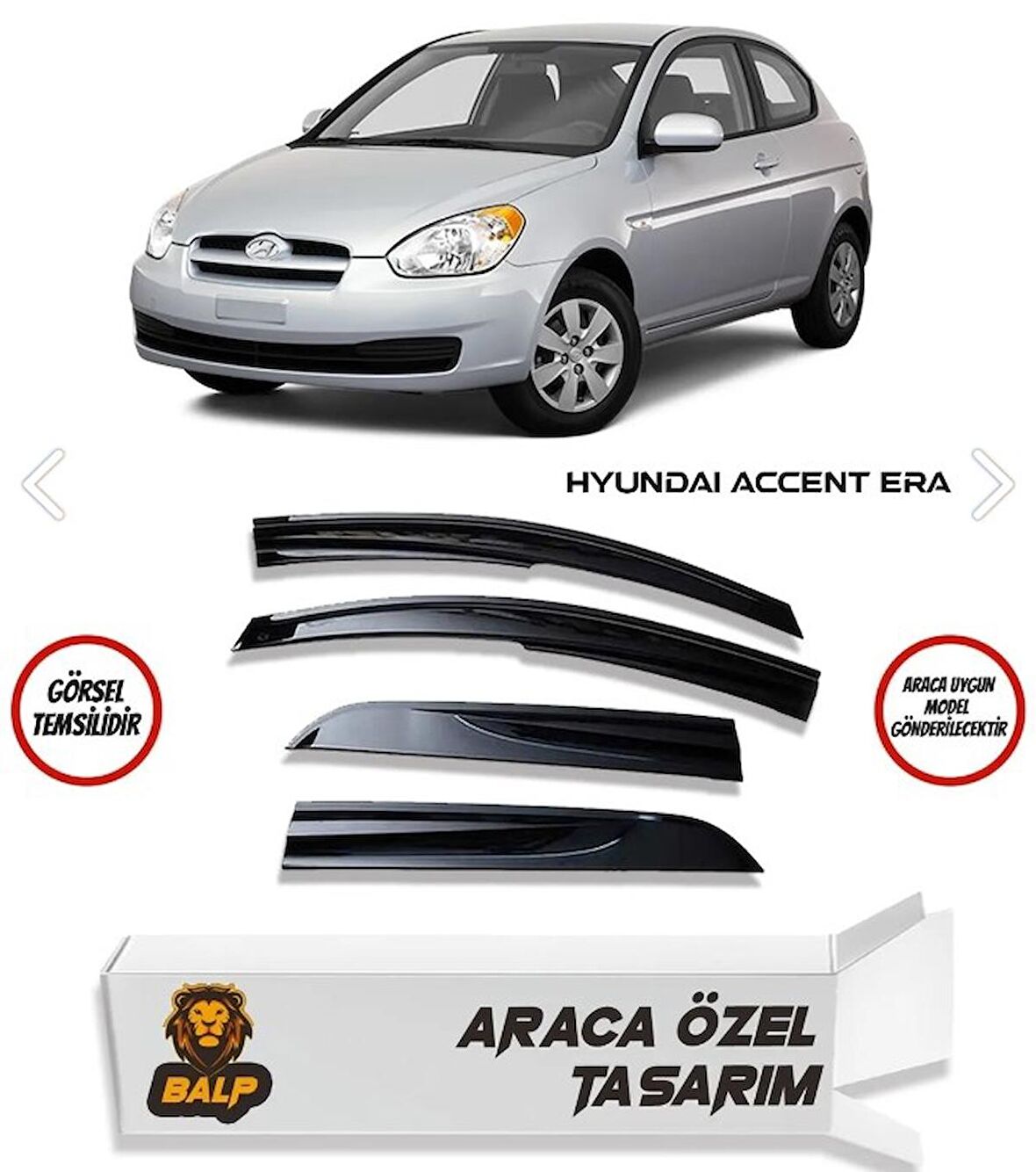 Balp Hyundai Accent Era Cam Rüzgarlığı 4lü Takım