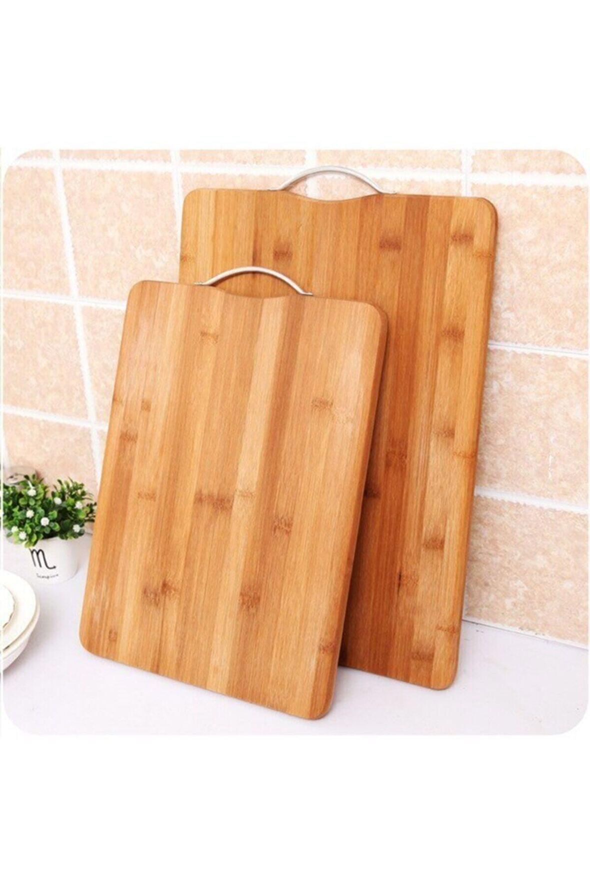 Bambu Antibakteriyel Büyük Kesme Tahtası 2 Adet - 20*30-22*32 cm