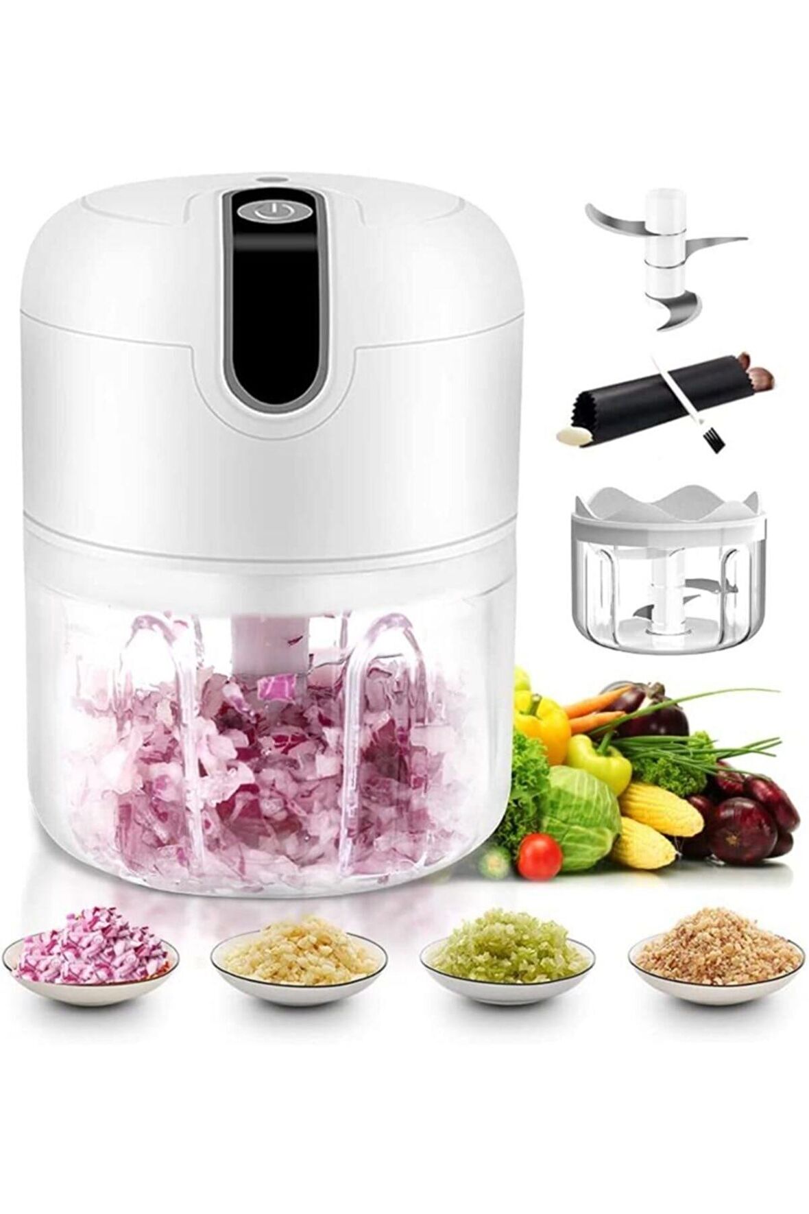 Şarjlı 3 Bıçaklı Pratik Mini El Rondosu 250ml