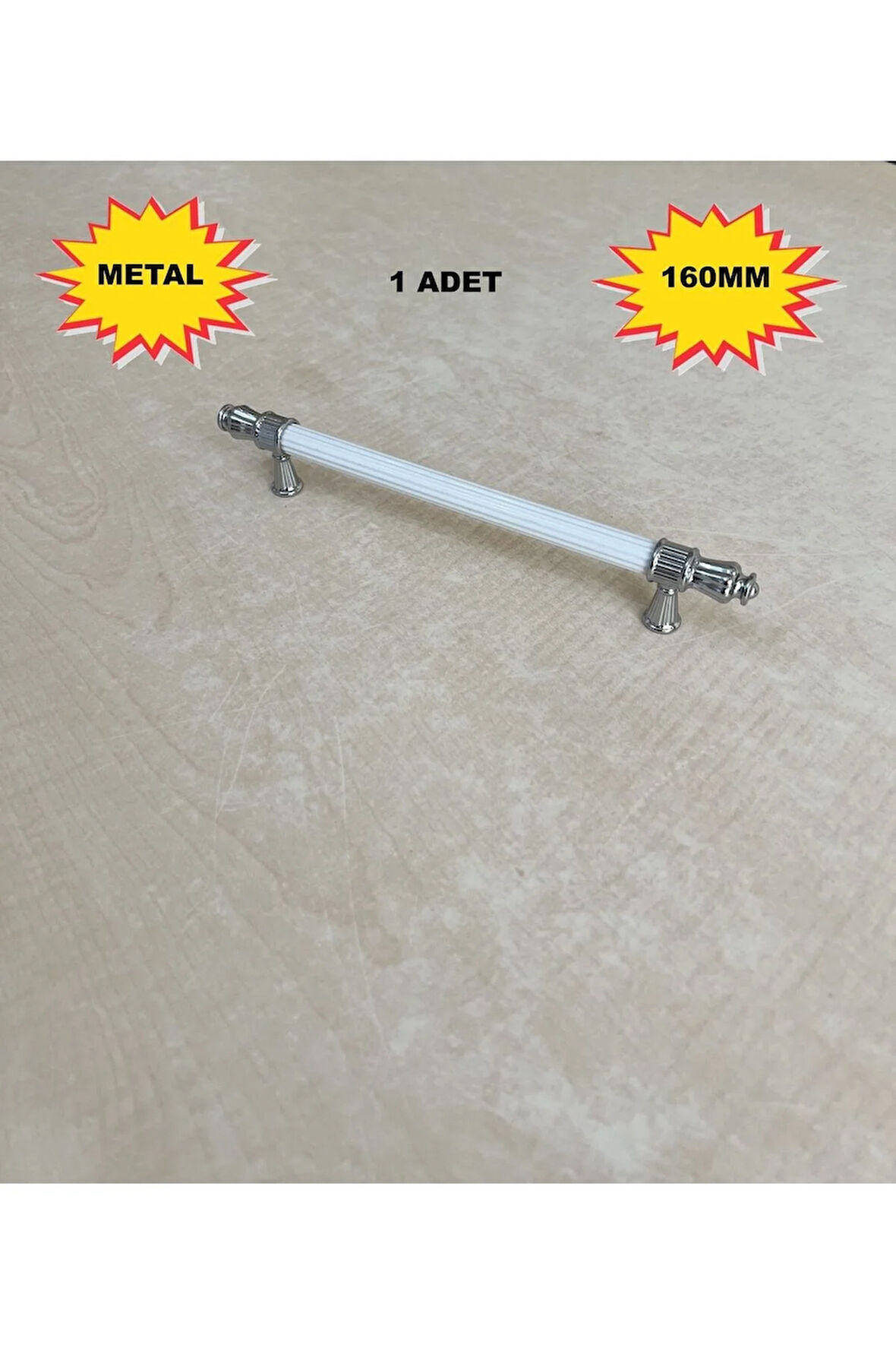 160mm 659 Model Mobilya Mutfak Çekmece Dolap Dolabı Kulpu Kulbu Kulpları 1 Adet Beyaz