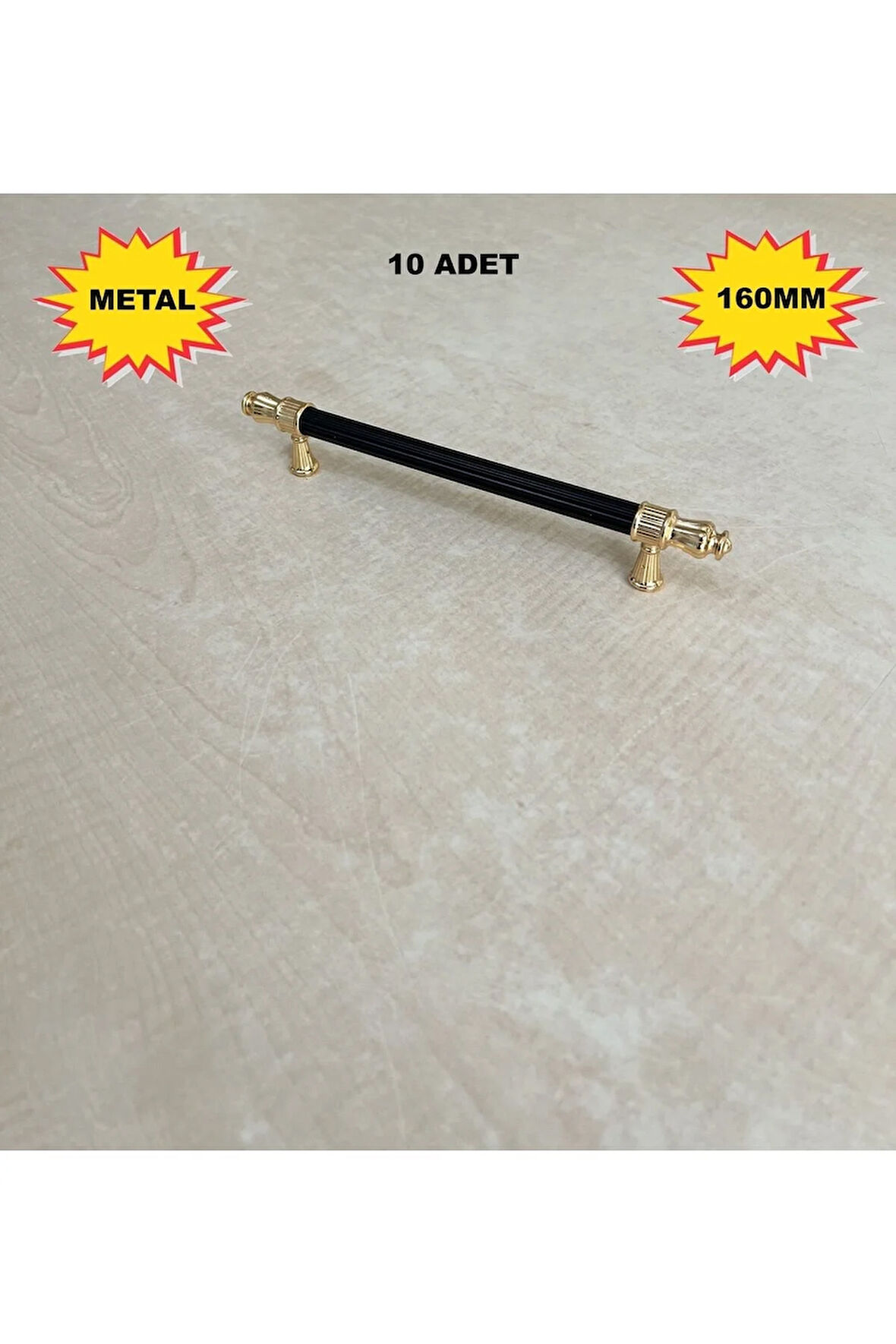 160mm 659 Model Mobilya Mutfak Çekmece Dolap Dolabı Kulpu Kulbu Kulpları 10 Adet Siyah
