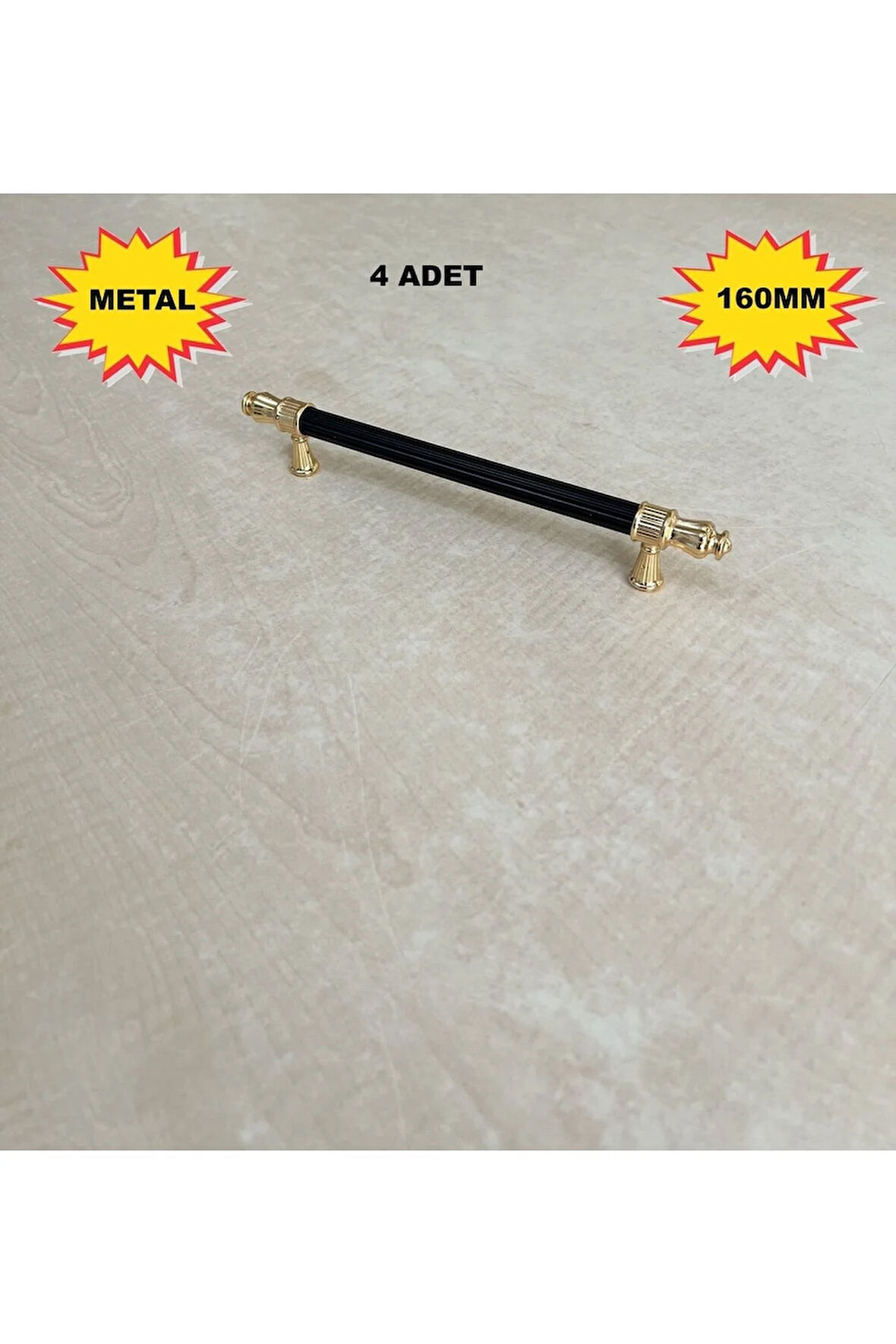 160mm 659 Model Mobilya Mutfak Çekmece Dolap Dolabı Kulpu Kulbu Kulpları 4 Adet Siyah