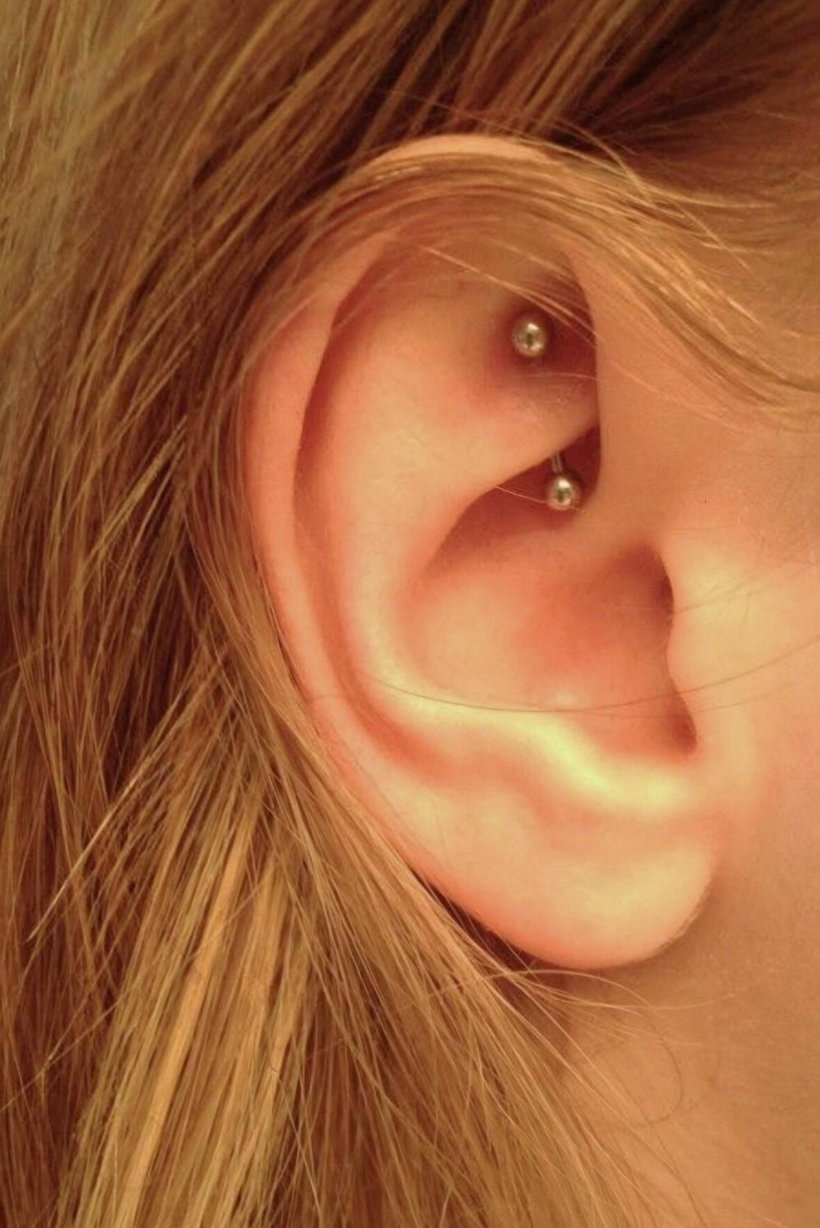 Düz Çelik Rook Piercing Daith Helix Kaş Göbek Lob Uyumlu Piercing