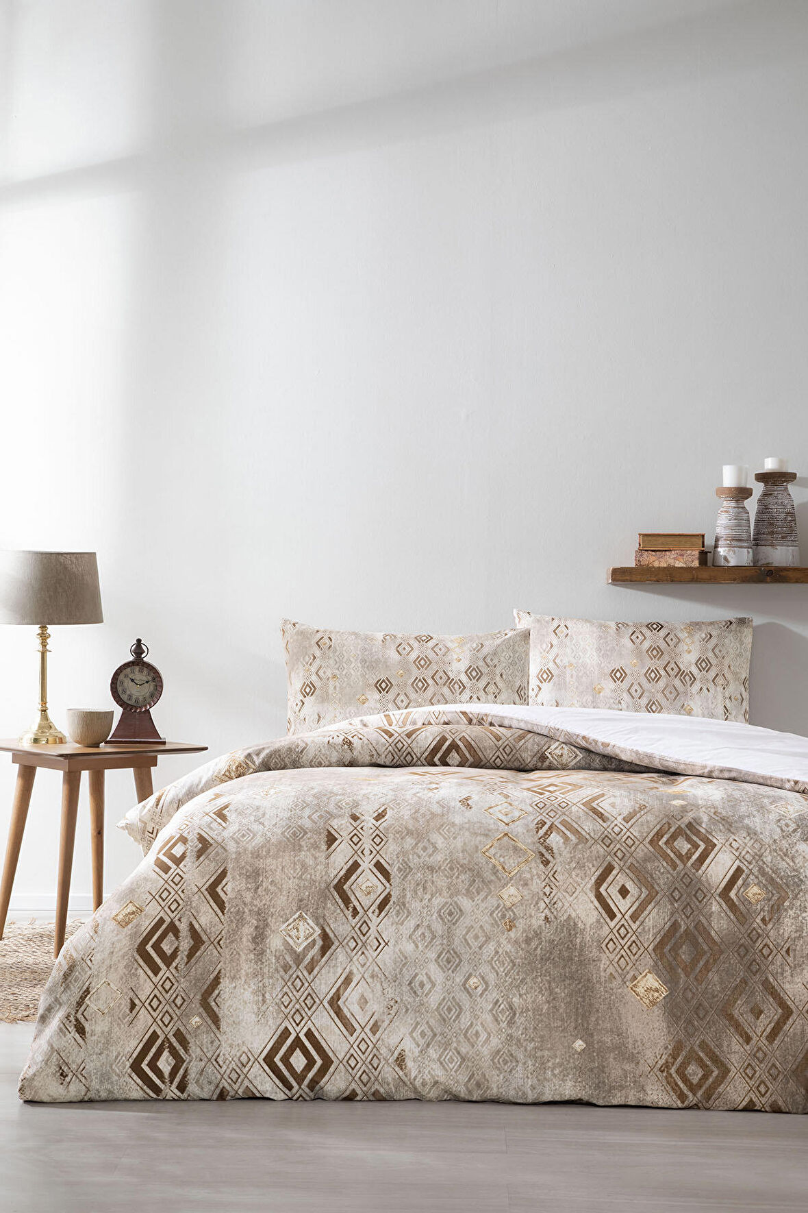 Özdilek Castanho Çift Kişilik Soft Life Saten Nevresim Takımı