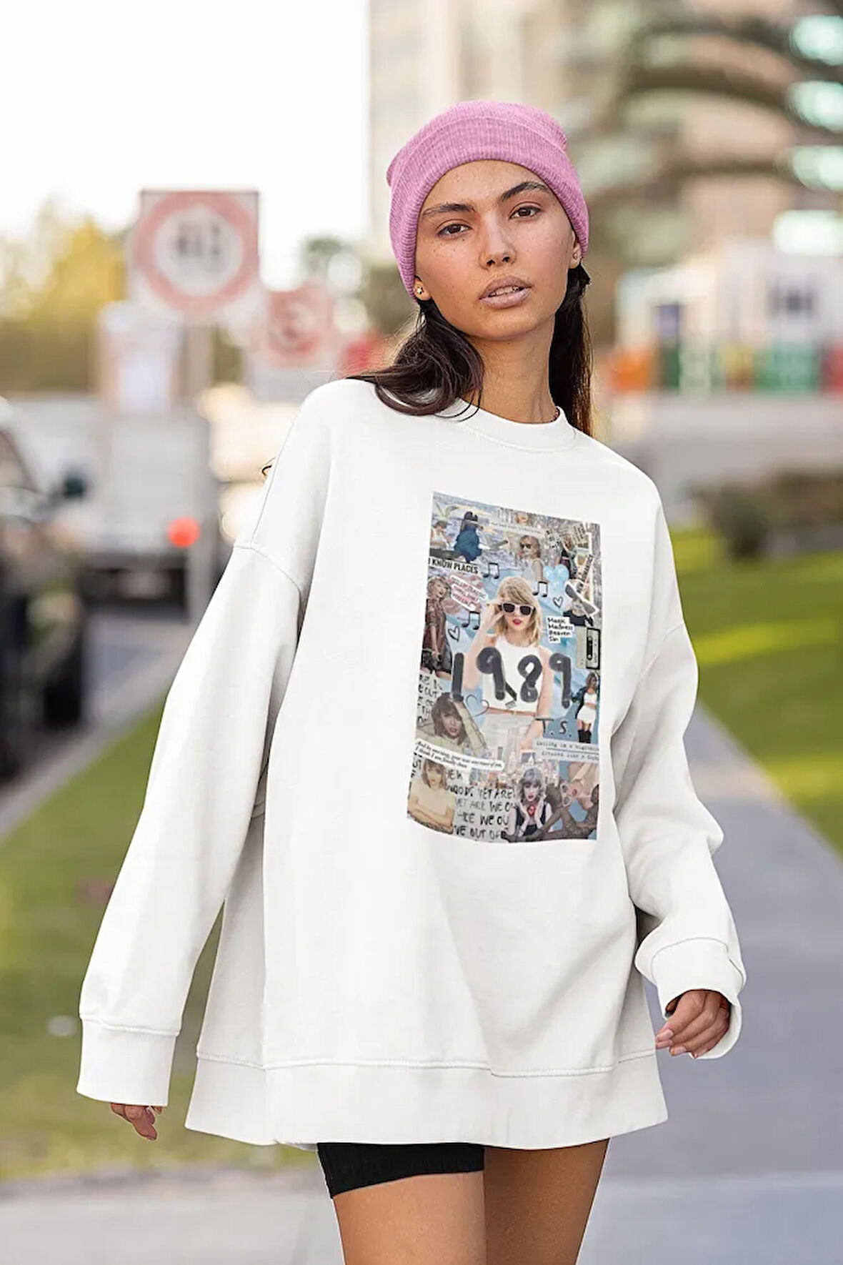 Taylor Swift 1989 Baskılı Unisex Oversize Şarkıcı Sweatshirt