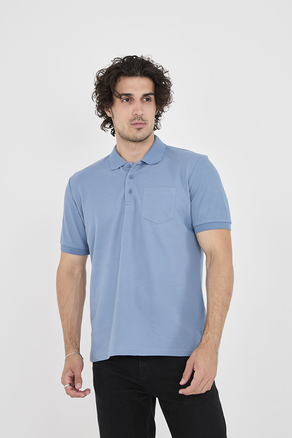 2007 Cepli Polo Erkek  Trender T-Shirt S.BLUE