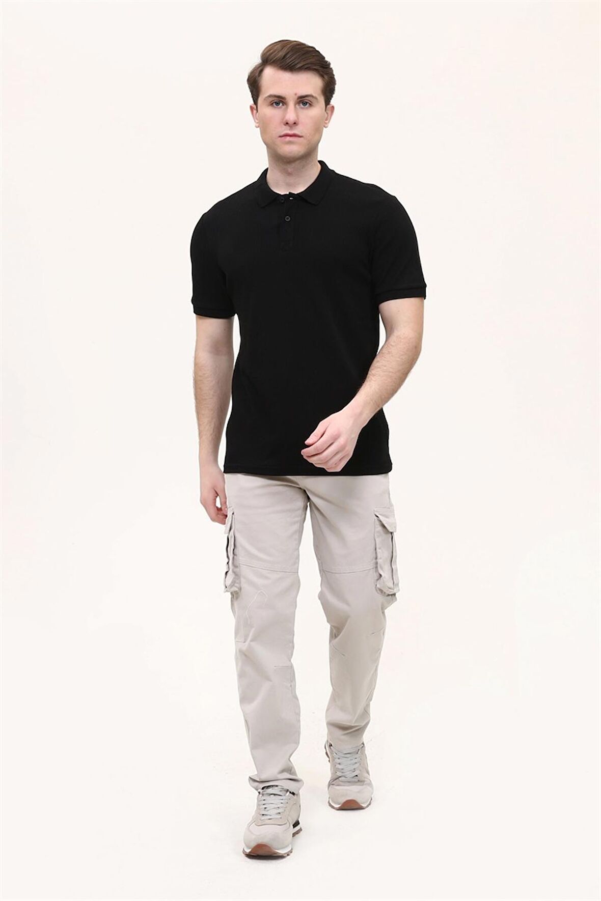 Trender 2281 Polo Yaka Erkek T-Shirt SİYAH