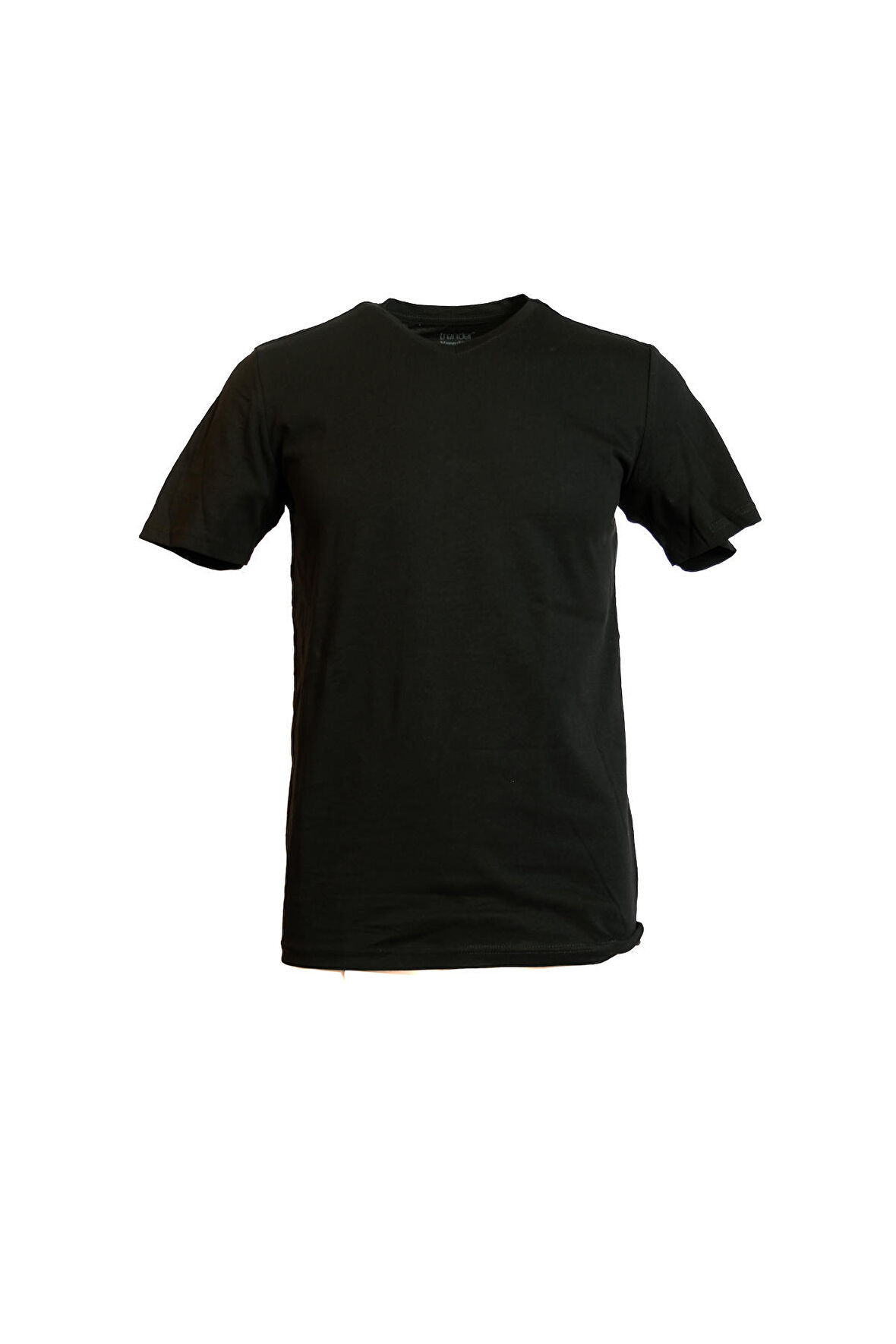 V Yaka Trender  Erkek T-Shirt 2021 SİYAH