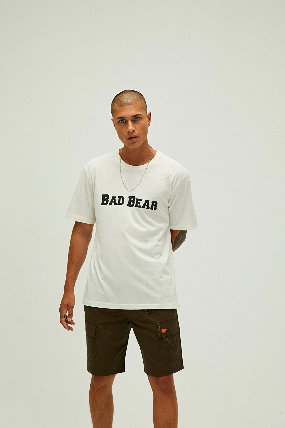 Bad Bear Tıtle Erkek T-shirt 22.01.07.053 MARSHMALLOW