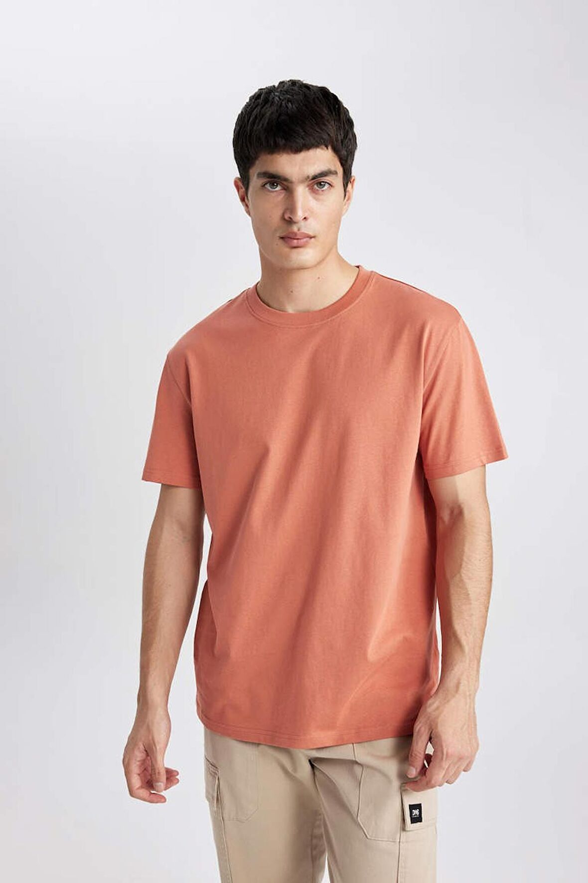 Defacto Erkek T-shirt V7699AZ/OG350 ORANGE