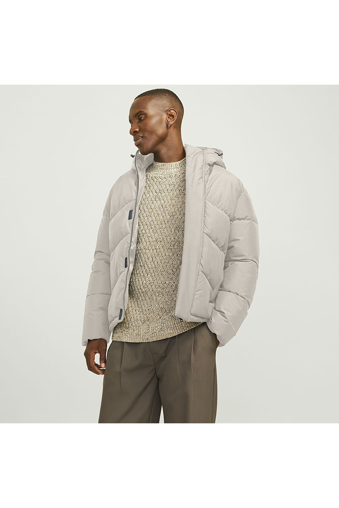 Jack & Jones Jjworld Puffer Jacket Erkek Mont 12259850 Moonbeam