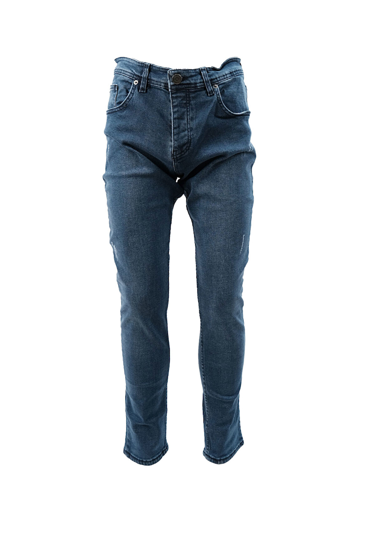 V344 Erkek Slim Lazer Tırnaklı Jean Pantolon Tom K.MAVİ