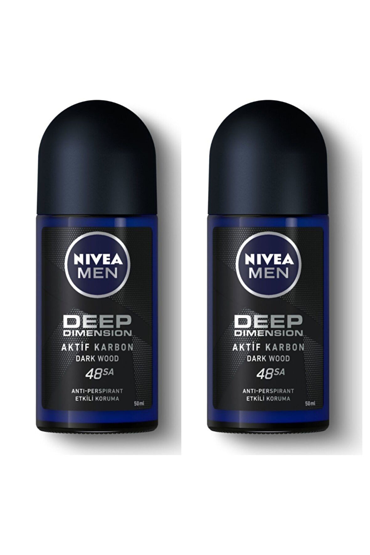 Nivea Nıvea Men Deep Dimension Erkek Deodorant Roll-On 50 ml 2'li 