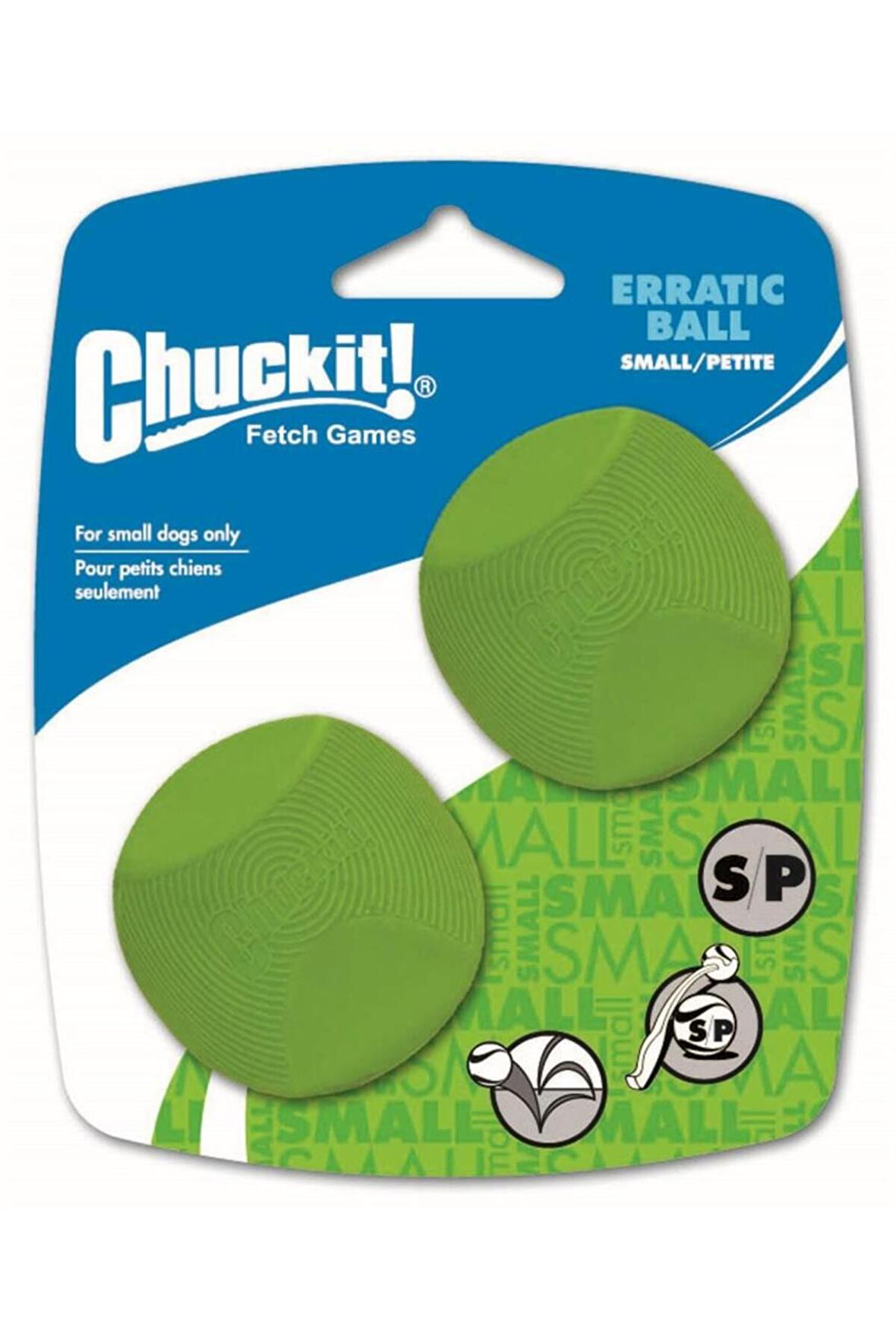 Chuckit! Erratic Ball 2'li Köpek Oyun Topu (Küçük Boy)