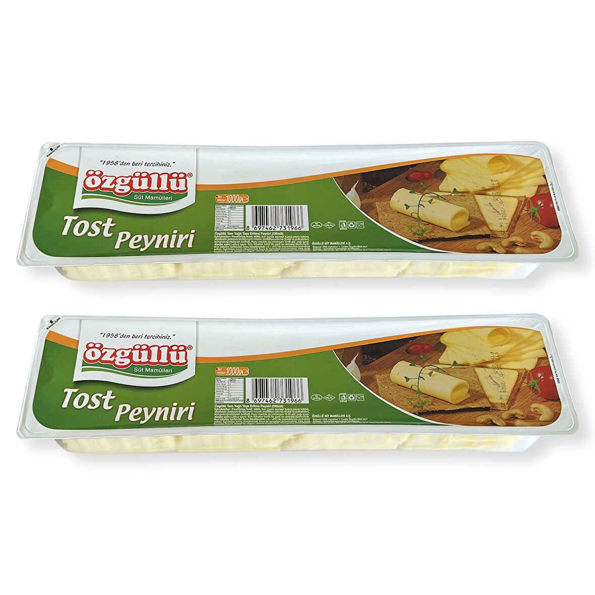 Özgüllü Dilimli Tost Peyniri 1 Kg x 2 Adet