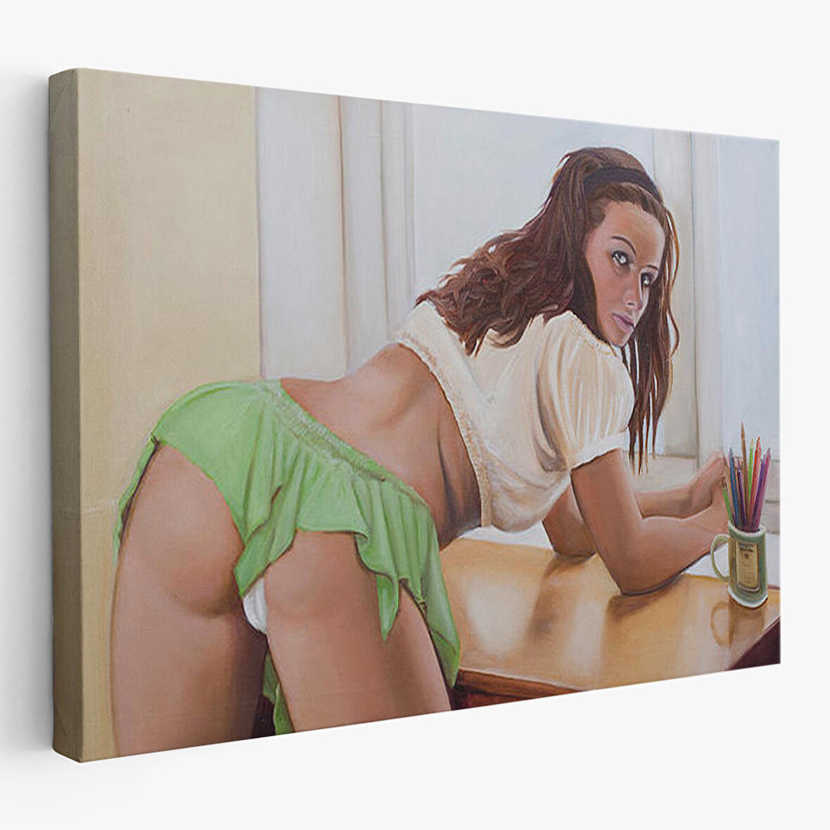 Provokasyon Yapan Kadın Tablosu-6600