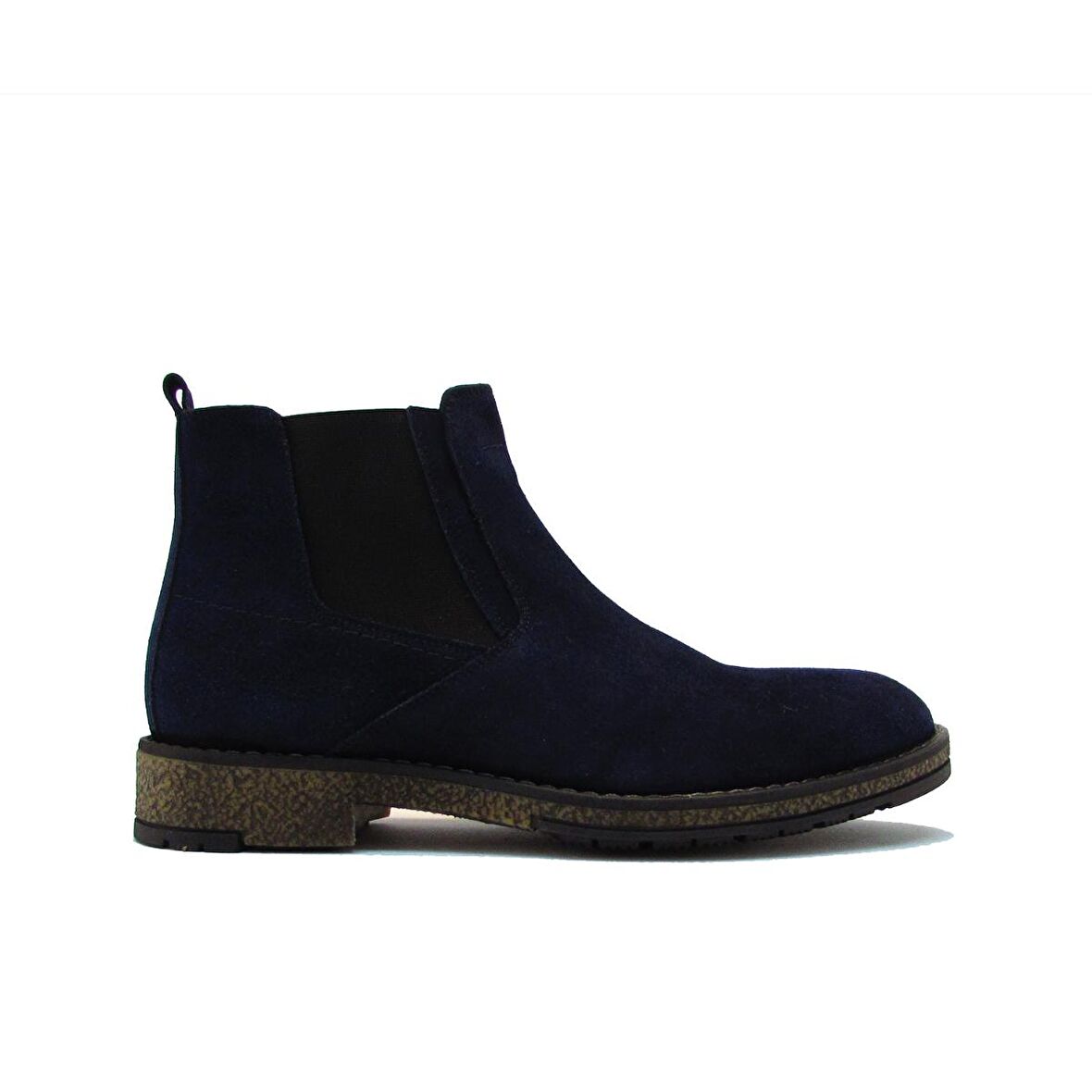 Fosco Fsc1542 Yuvarlak Burun Orta Topuk Lastikli Soğuk Havaya Dayanıklı Günlük Lacivert Klasik Bot Süet